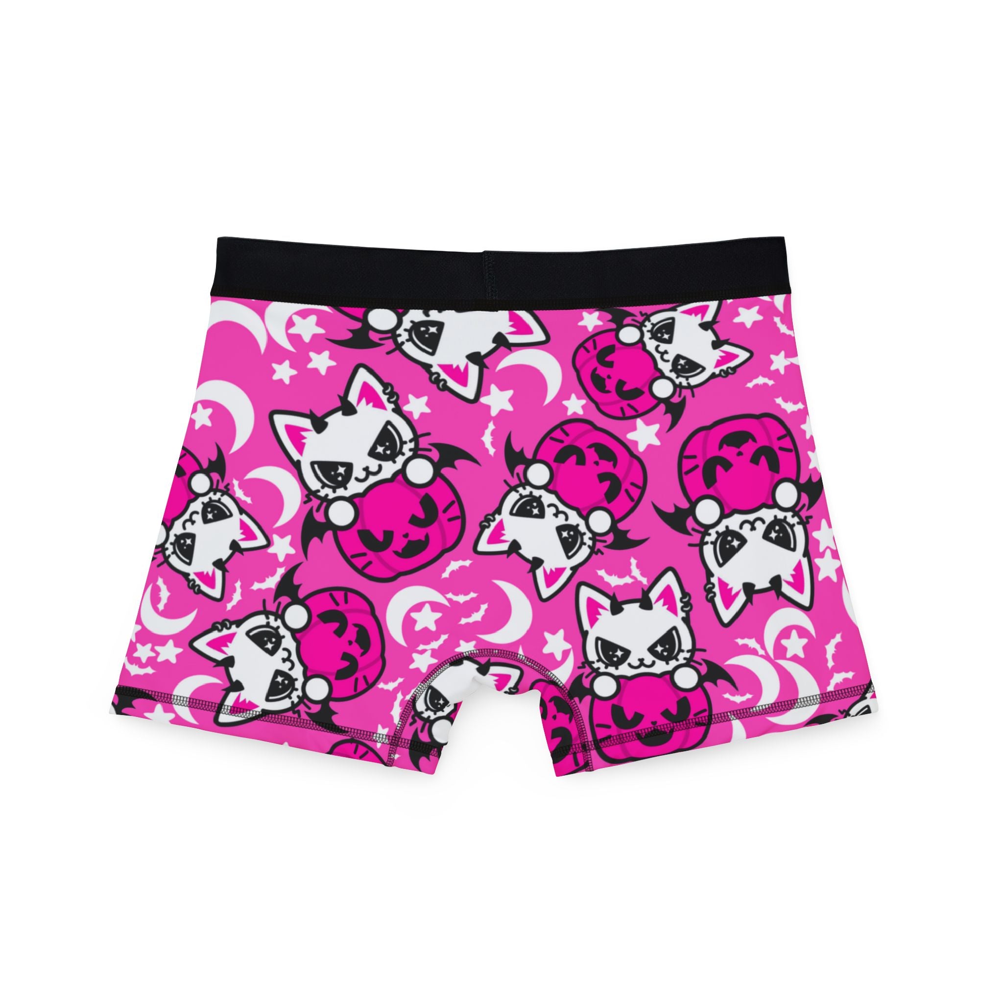 Men's boxers cat kitty bumpkin halloween pink