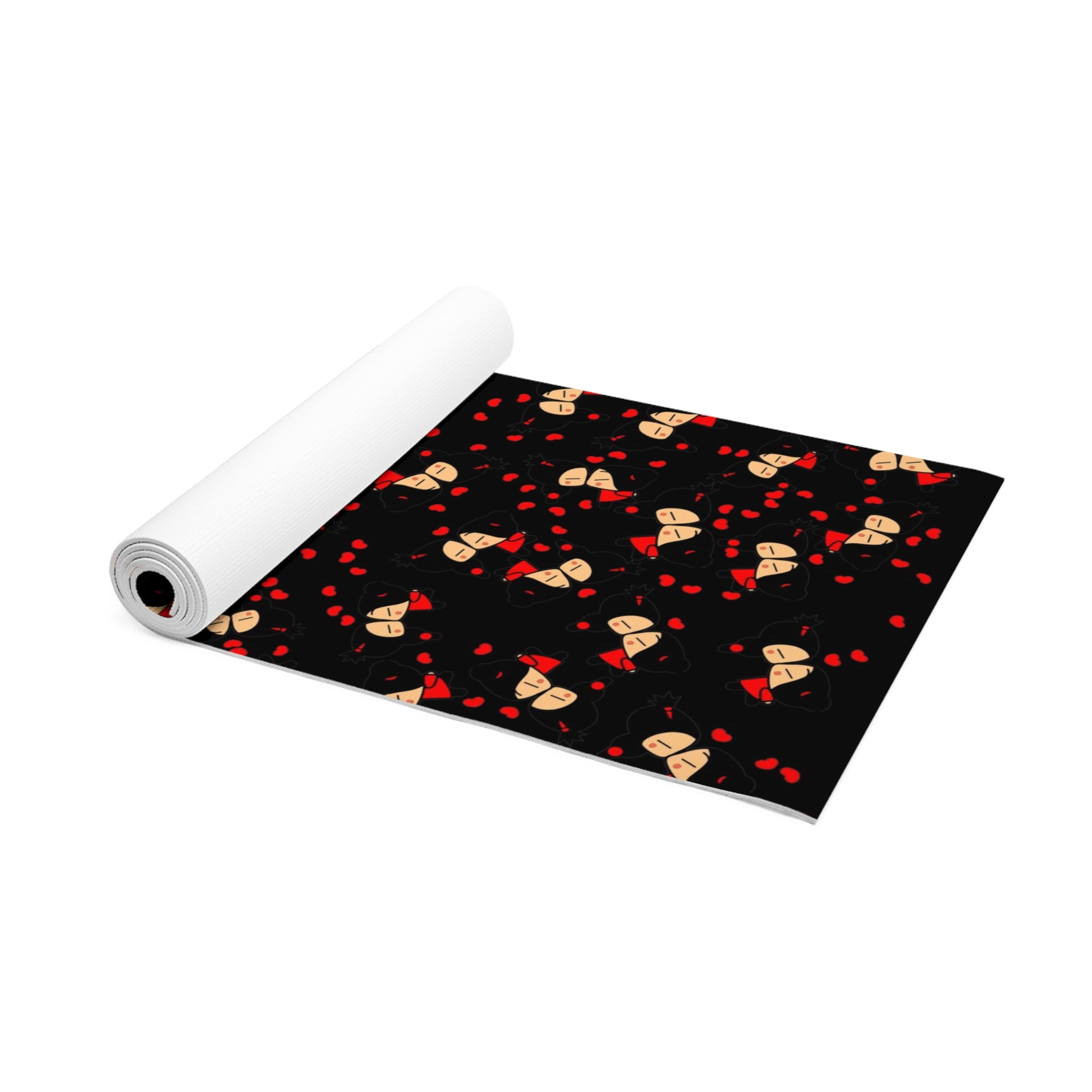 Foam yoga mat pucca valentine kiss black