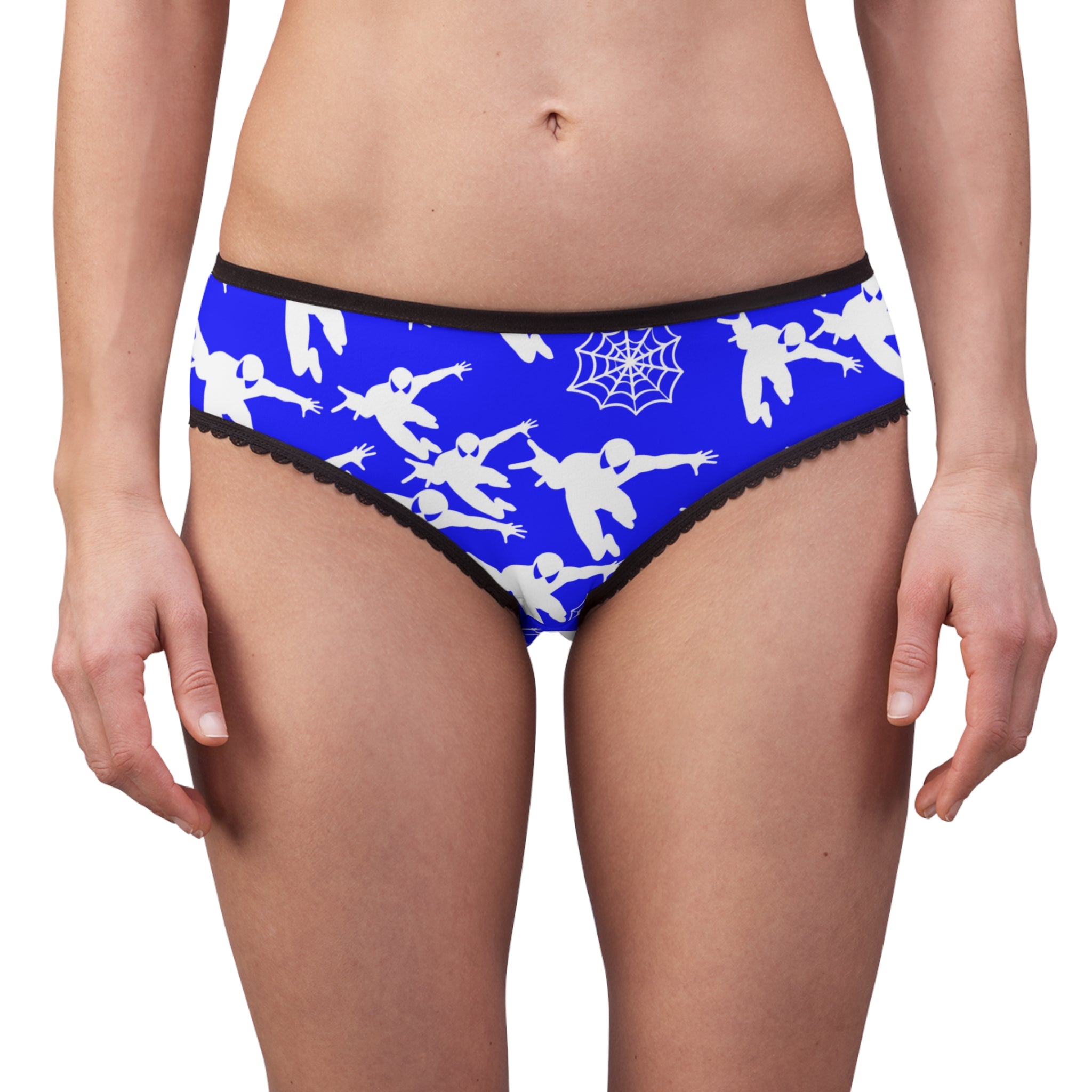 Women's briefs spiderman web plain blue