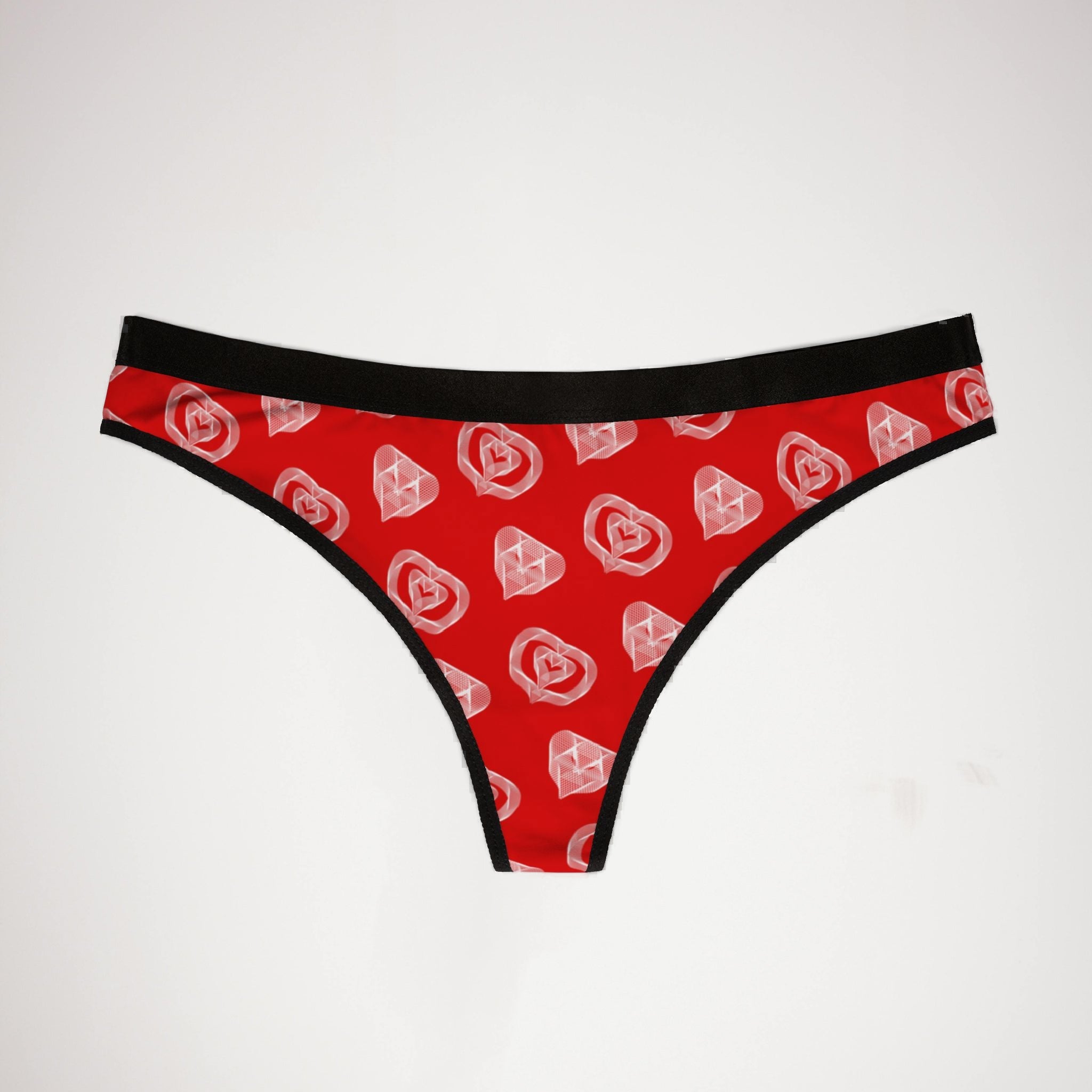 Women's thongs love hearts