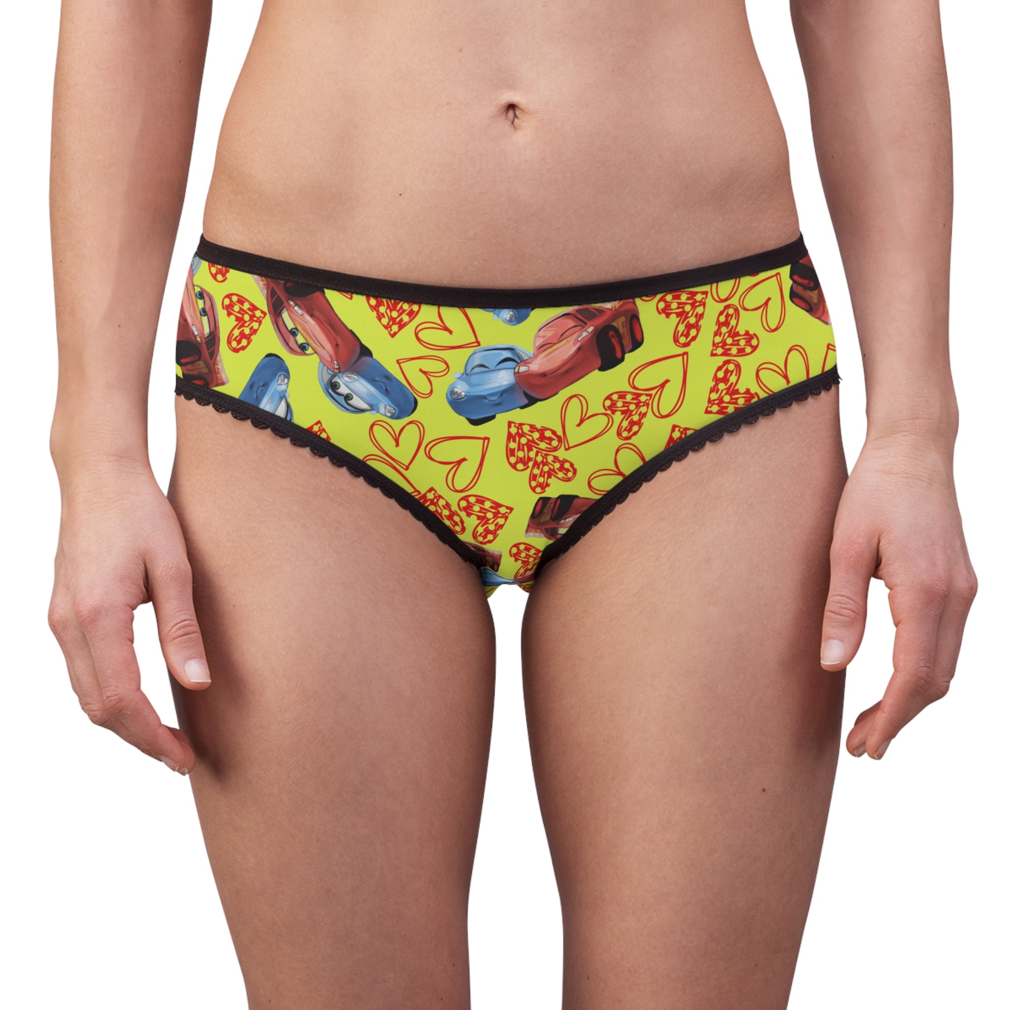 Women's briefs mcqueen couples hearts yellow