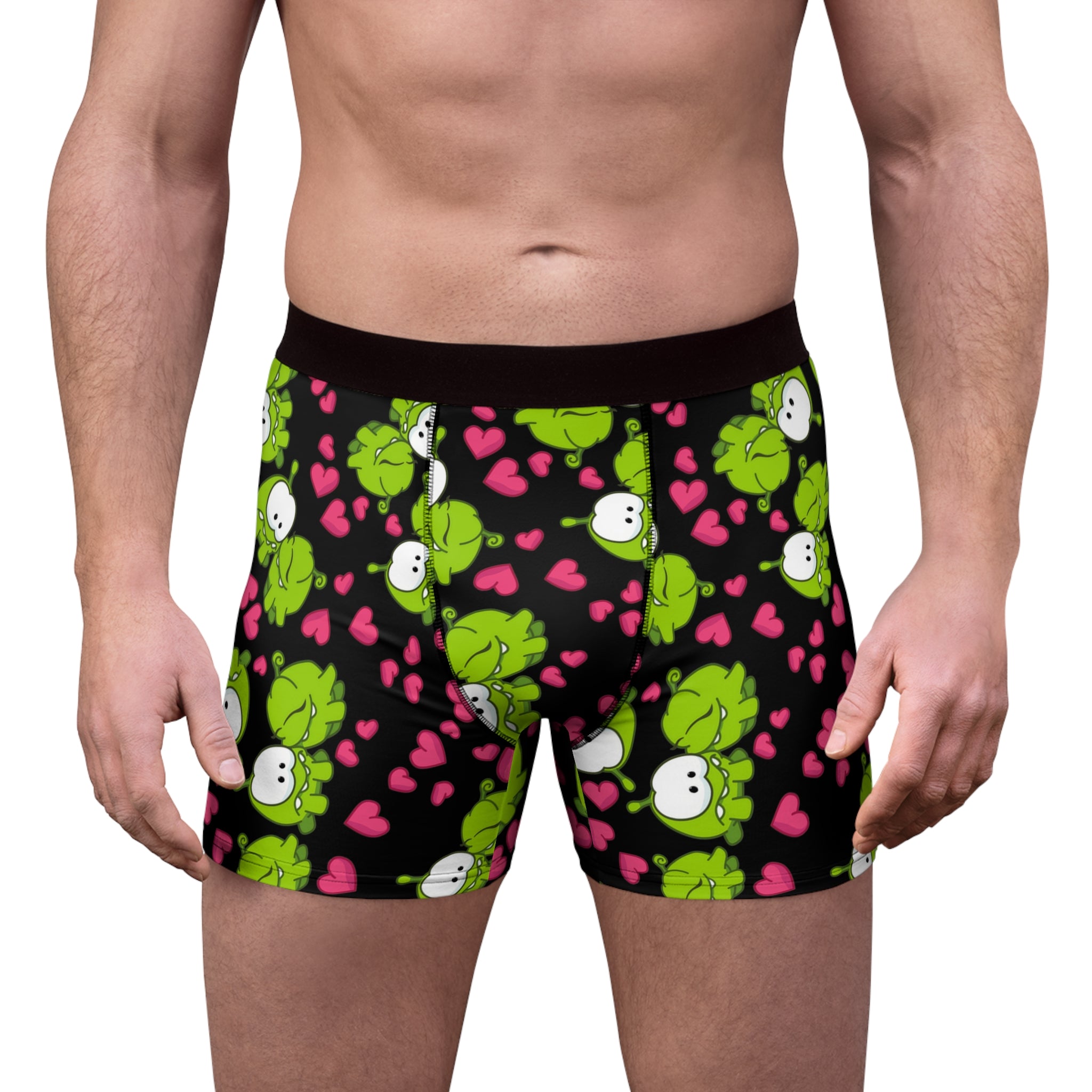 Men's boxer briefs om nom kiss valentine black