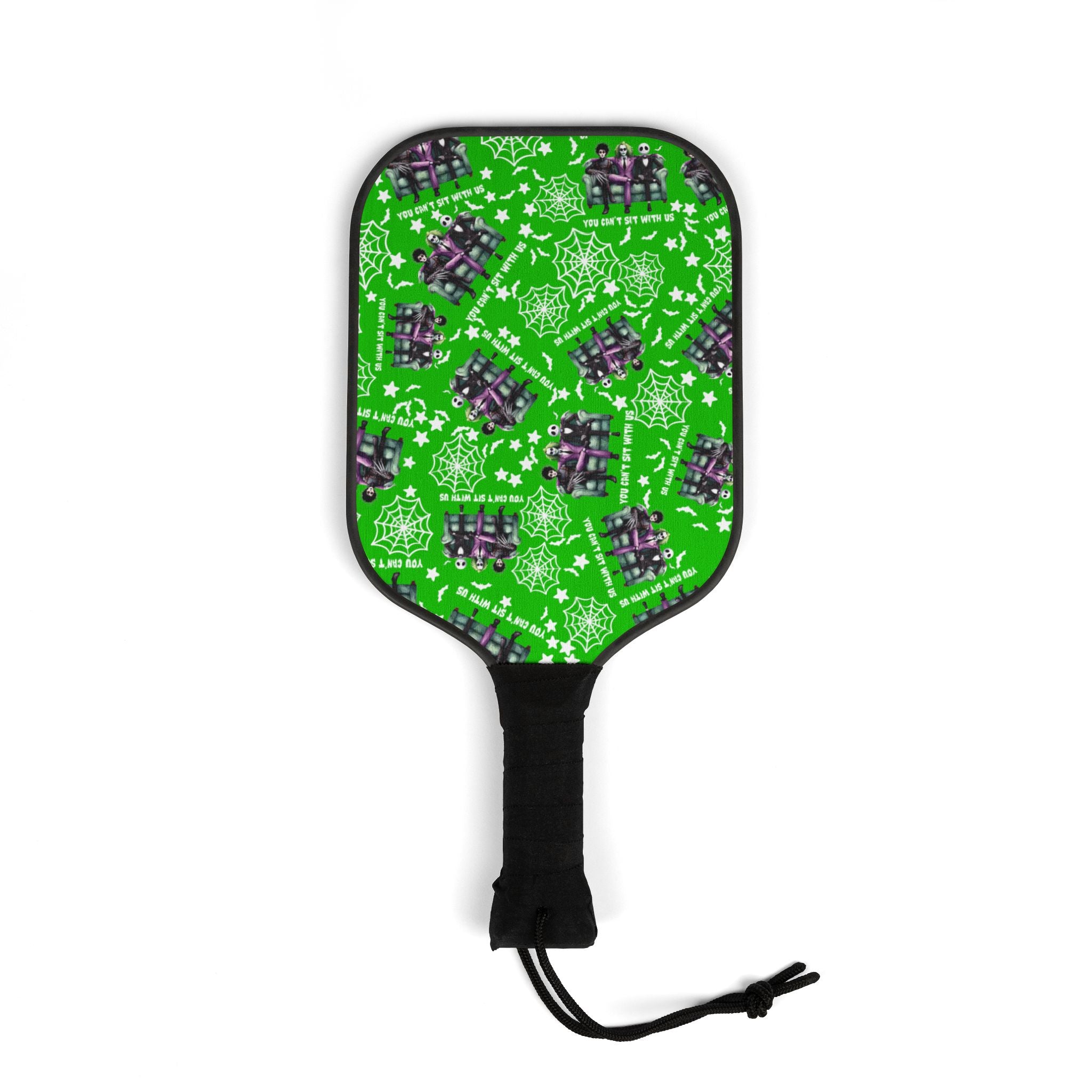 Pickleball kit (2 paddles + 2 balls + transparent bag) you can t shit with us halloween green