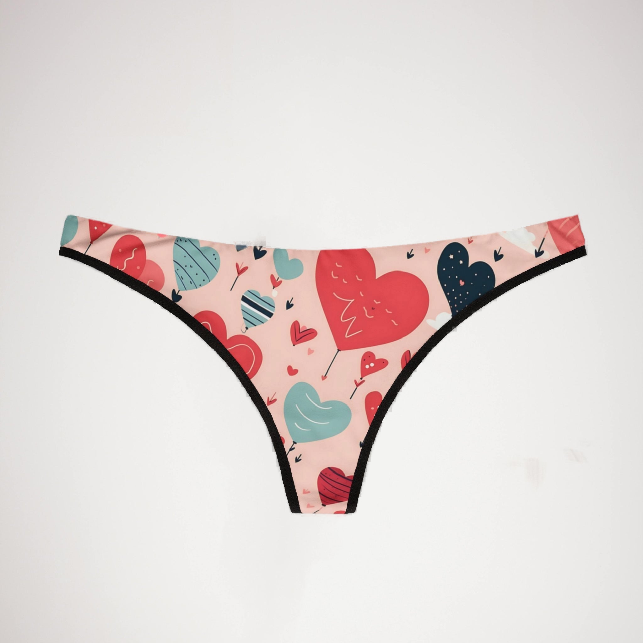 Women's thongs pink valentine
