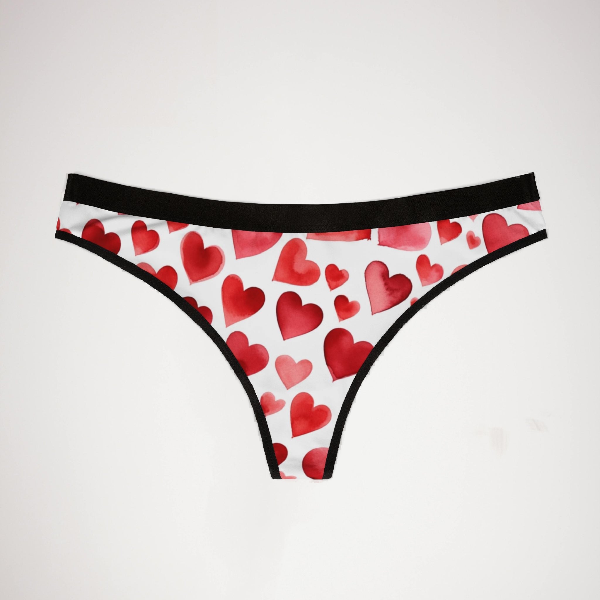Women's thongs valentines day heart