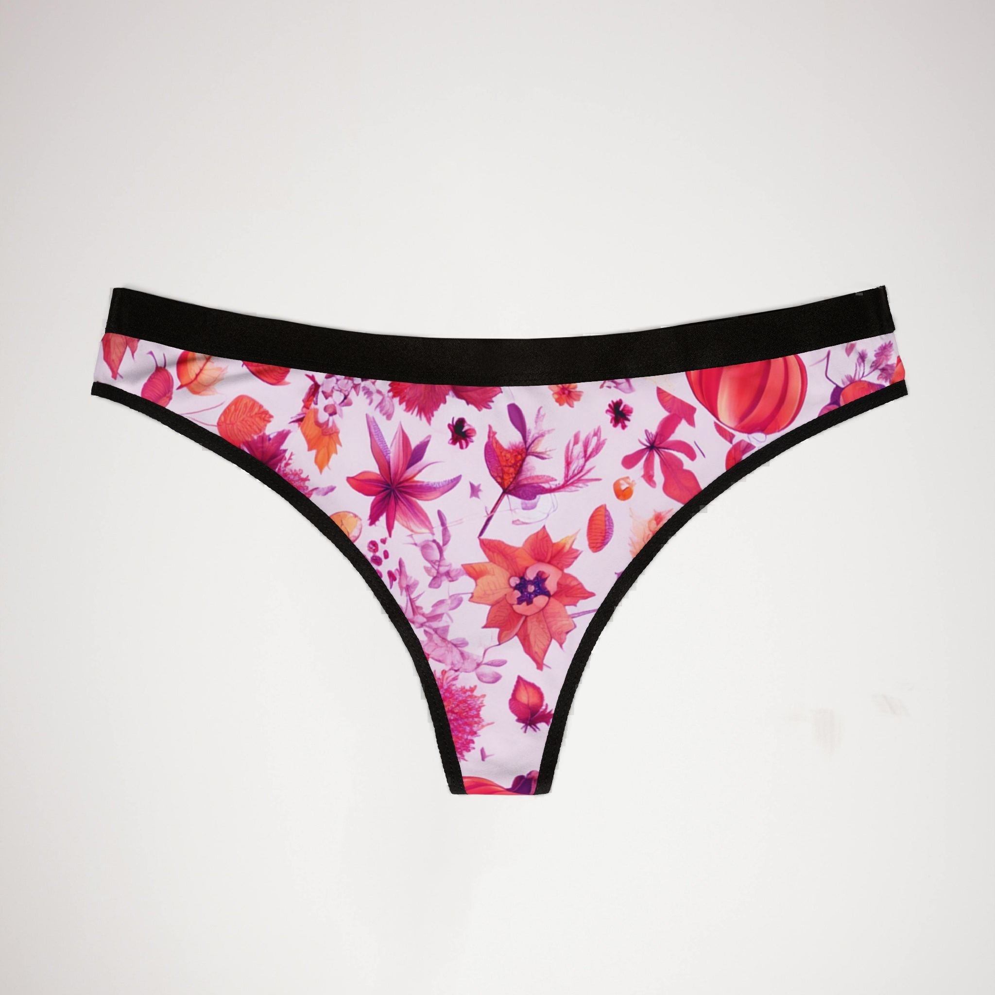 Women's thongs autumn leaves