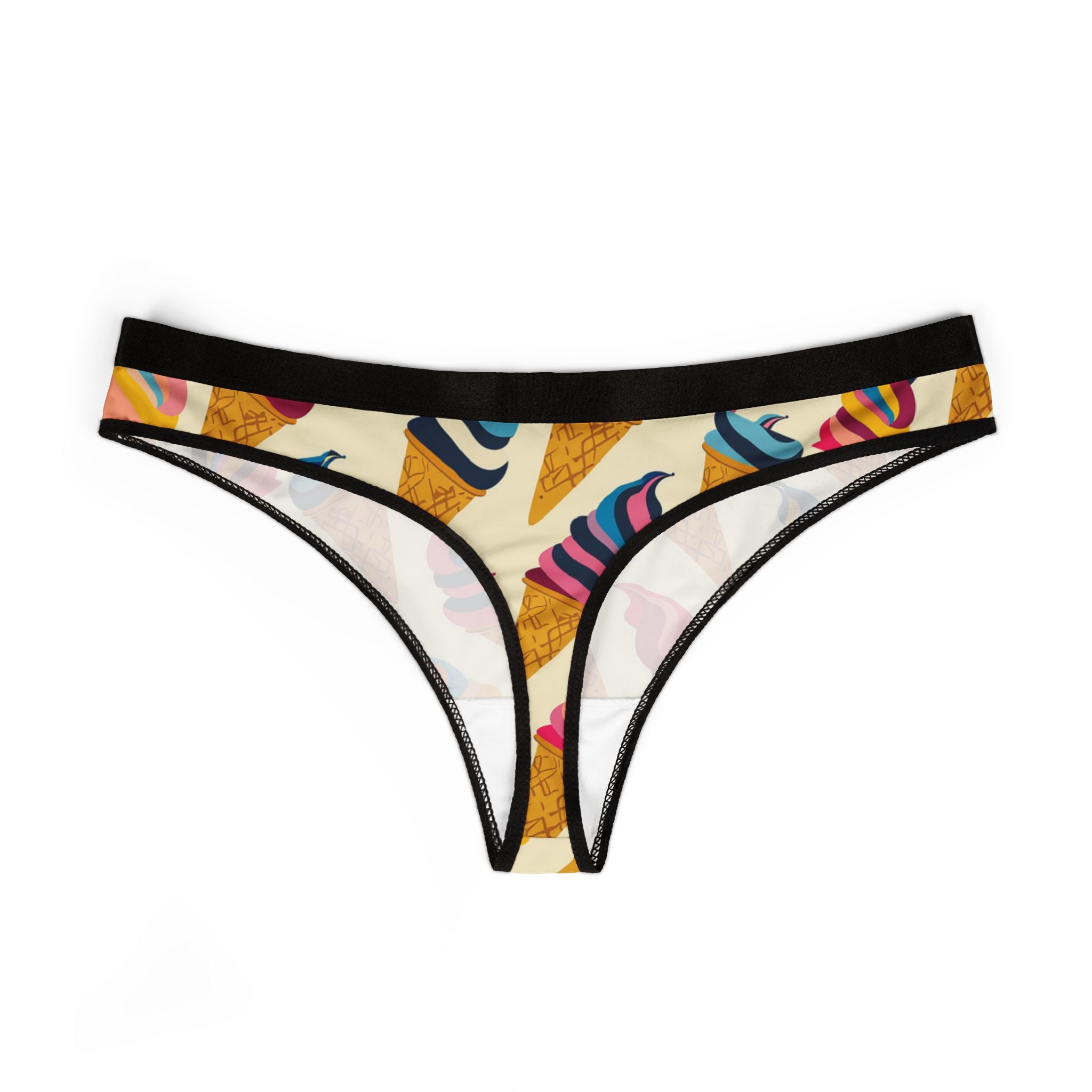 Women's thongs minimal ice cream