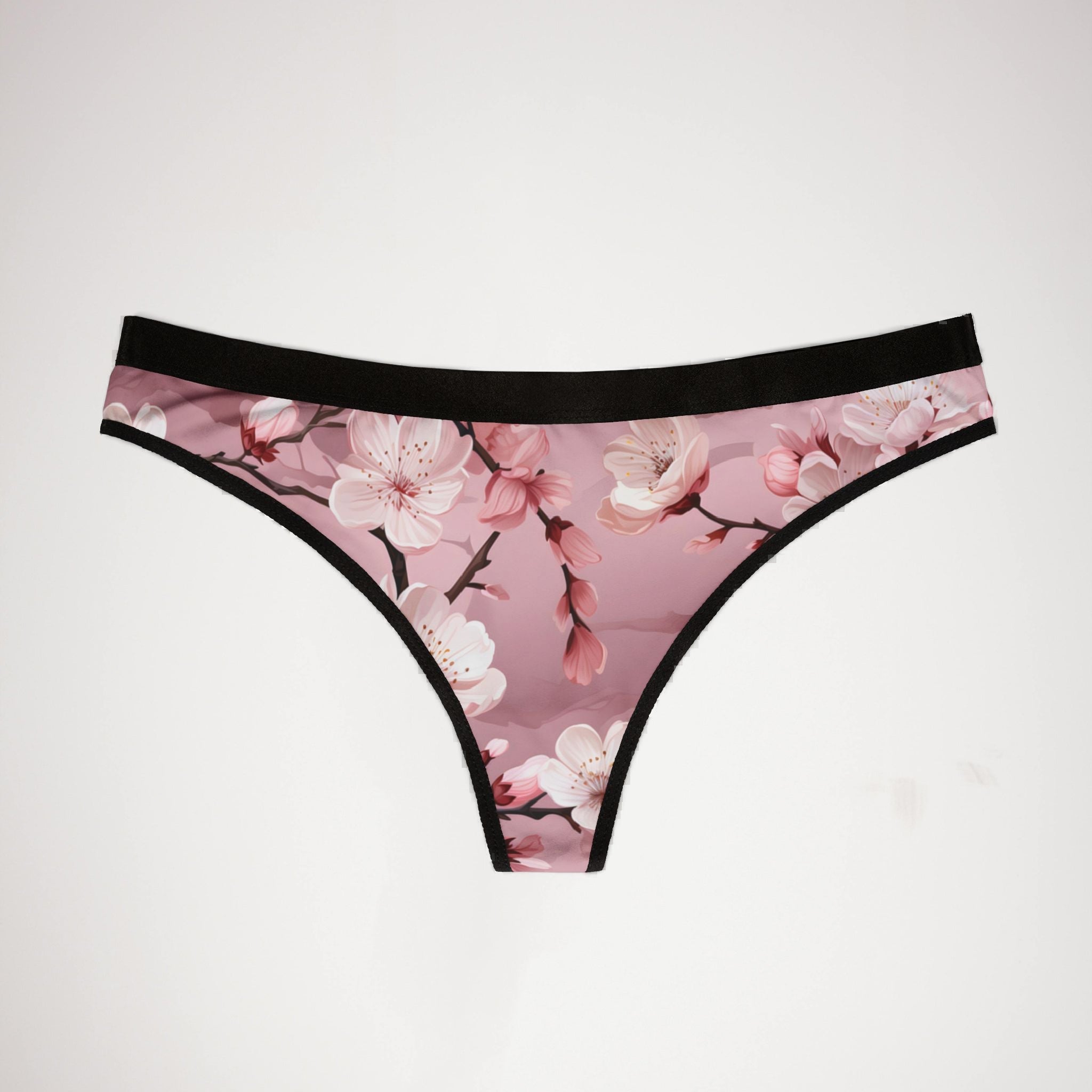 Women's thongs cherryblossom floral