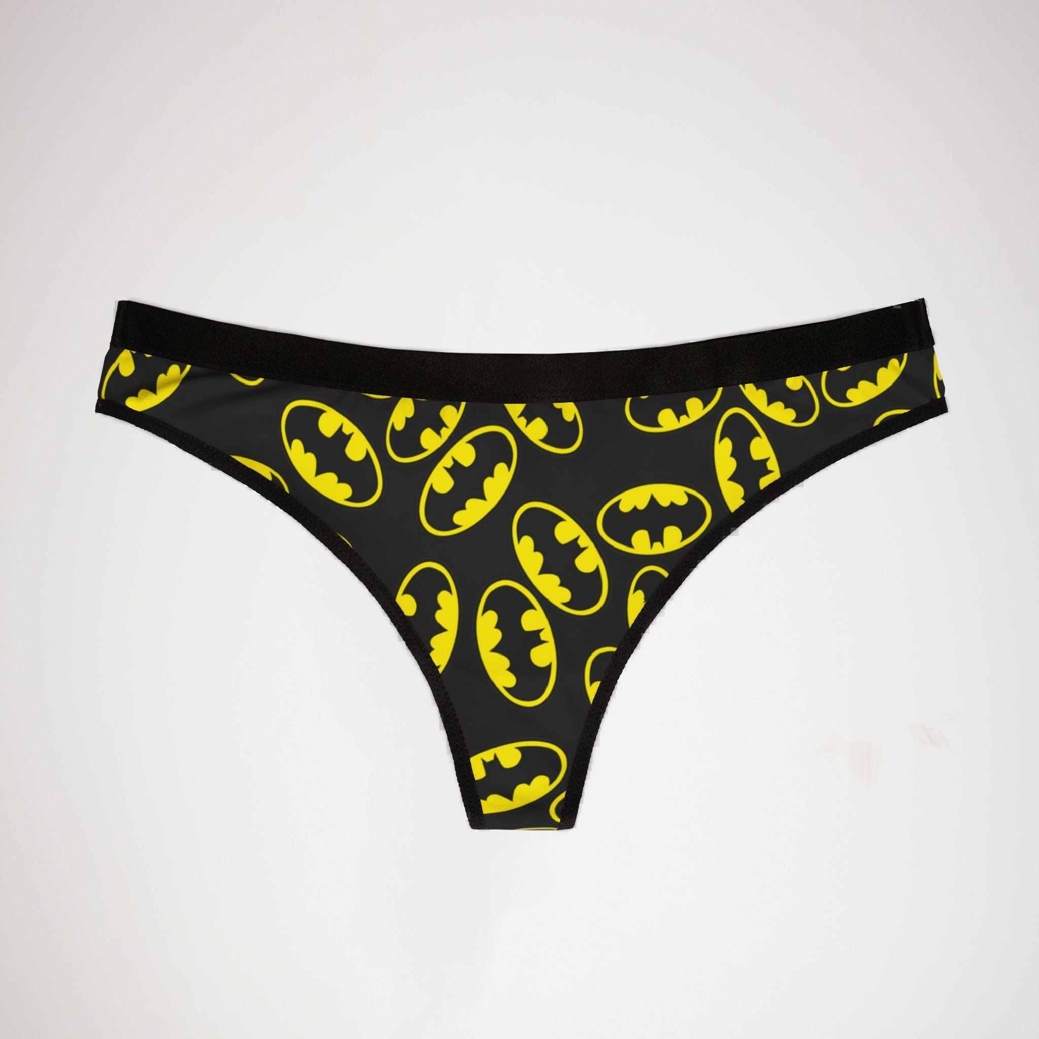 Women's thongs batman black