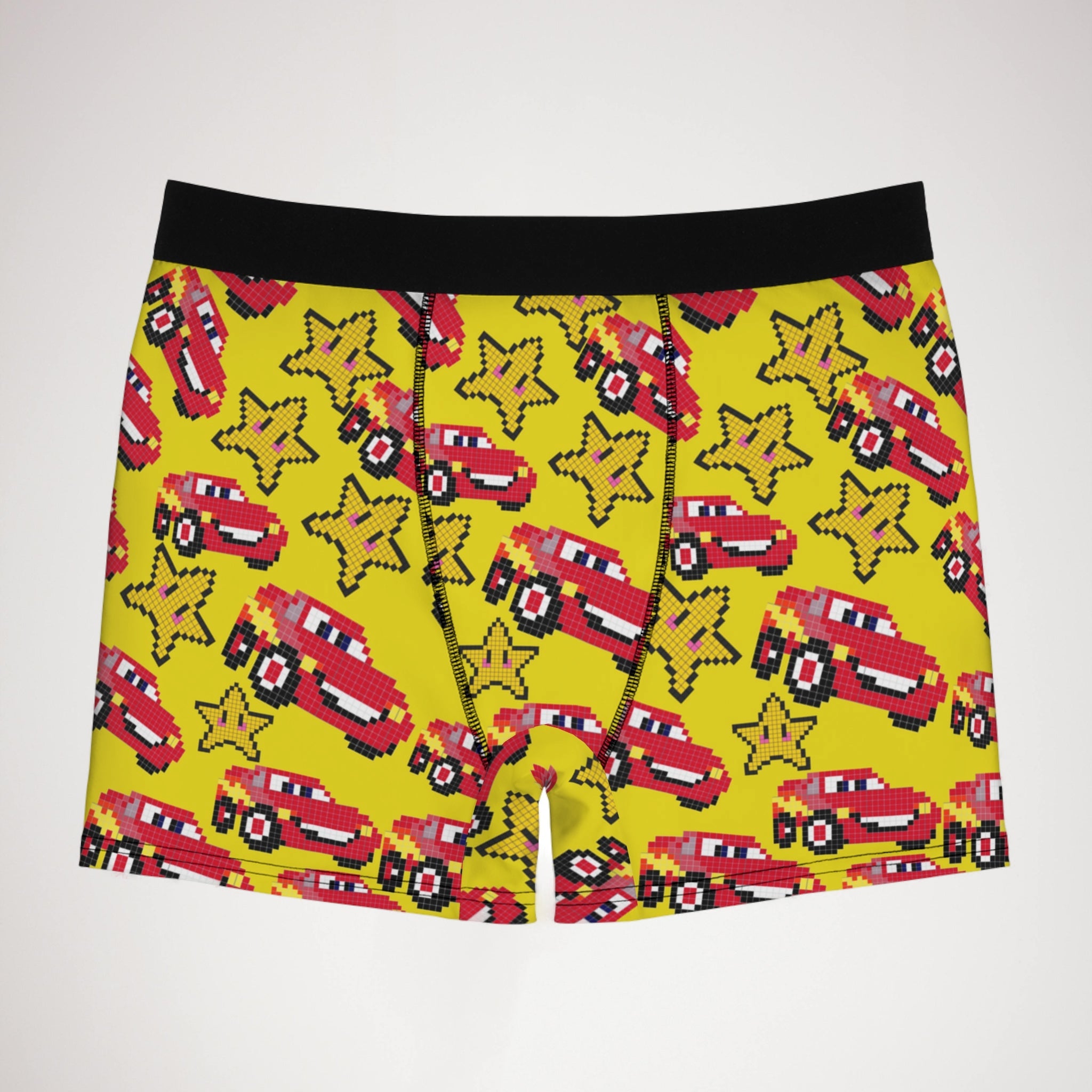 Men's boxer briefs mcqueen stars yellow