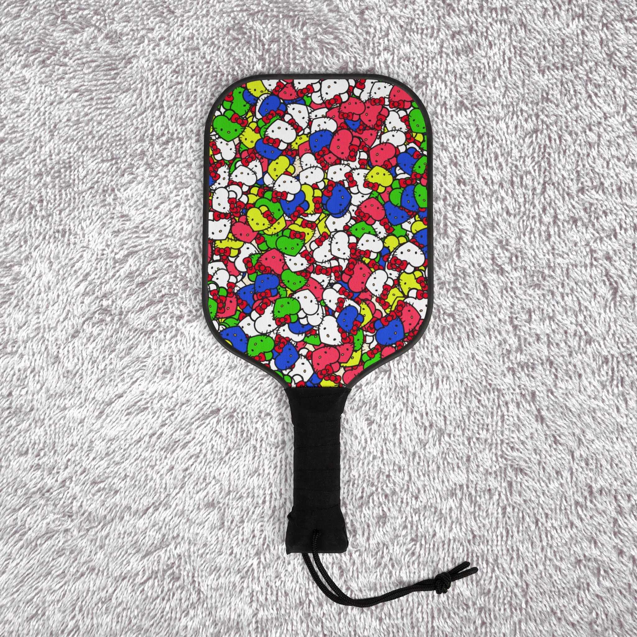 Pickleball kit (2 paddles + 2 balls + transparent bag) kitty hearts multi colors nature