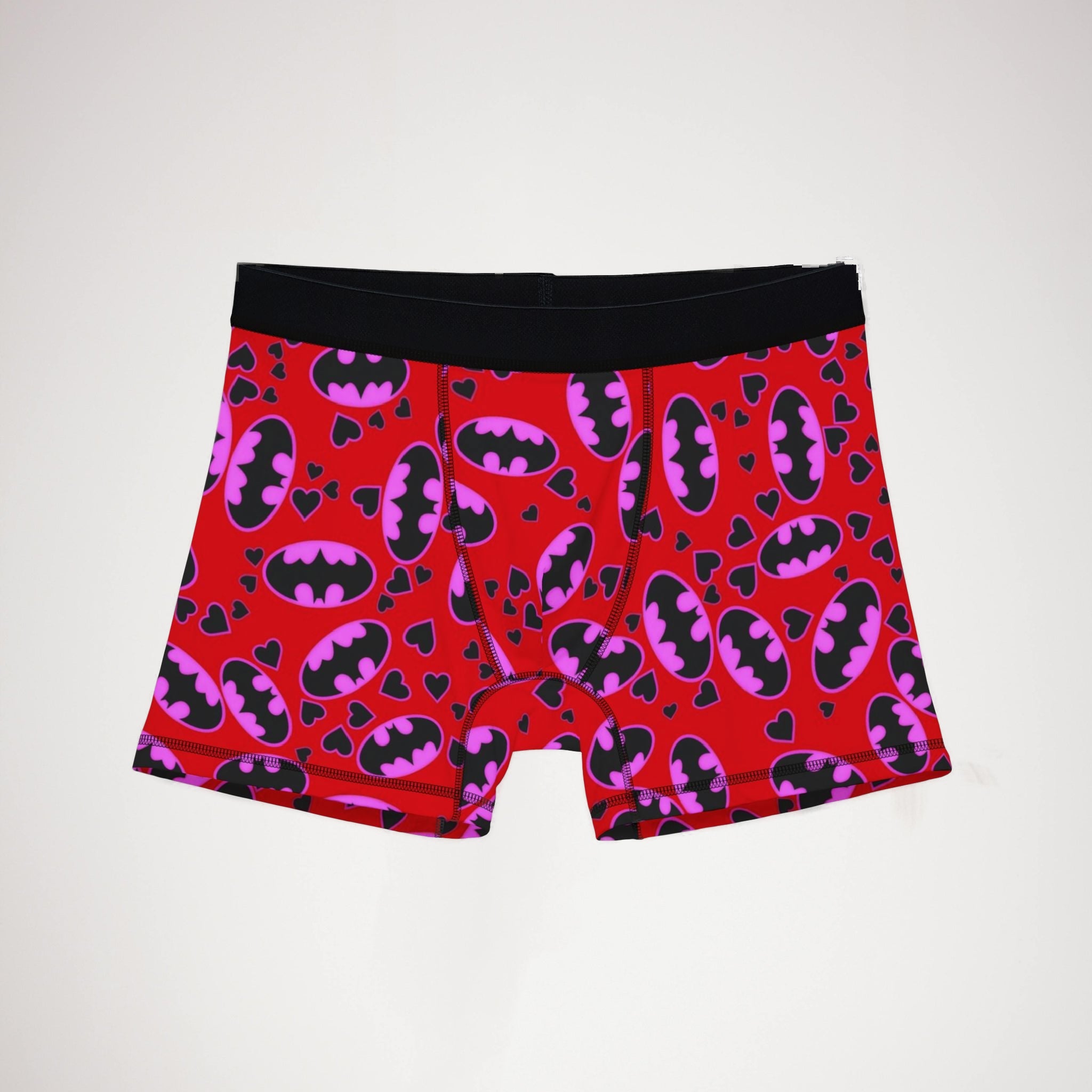 Men's boxers batman hearts valentine love red