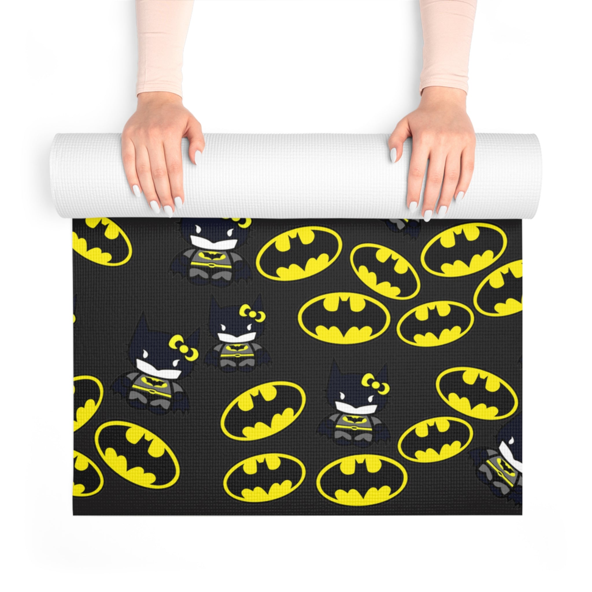 Foam yoga mat batman kitty black