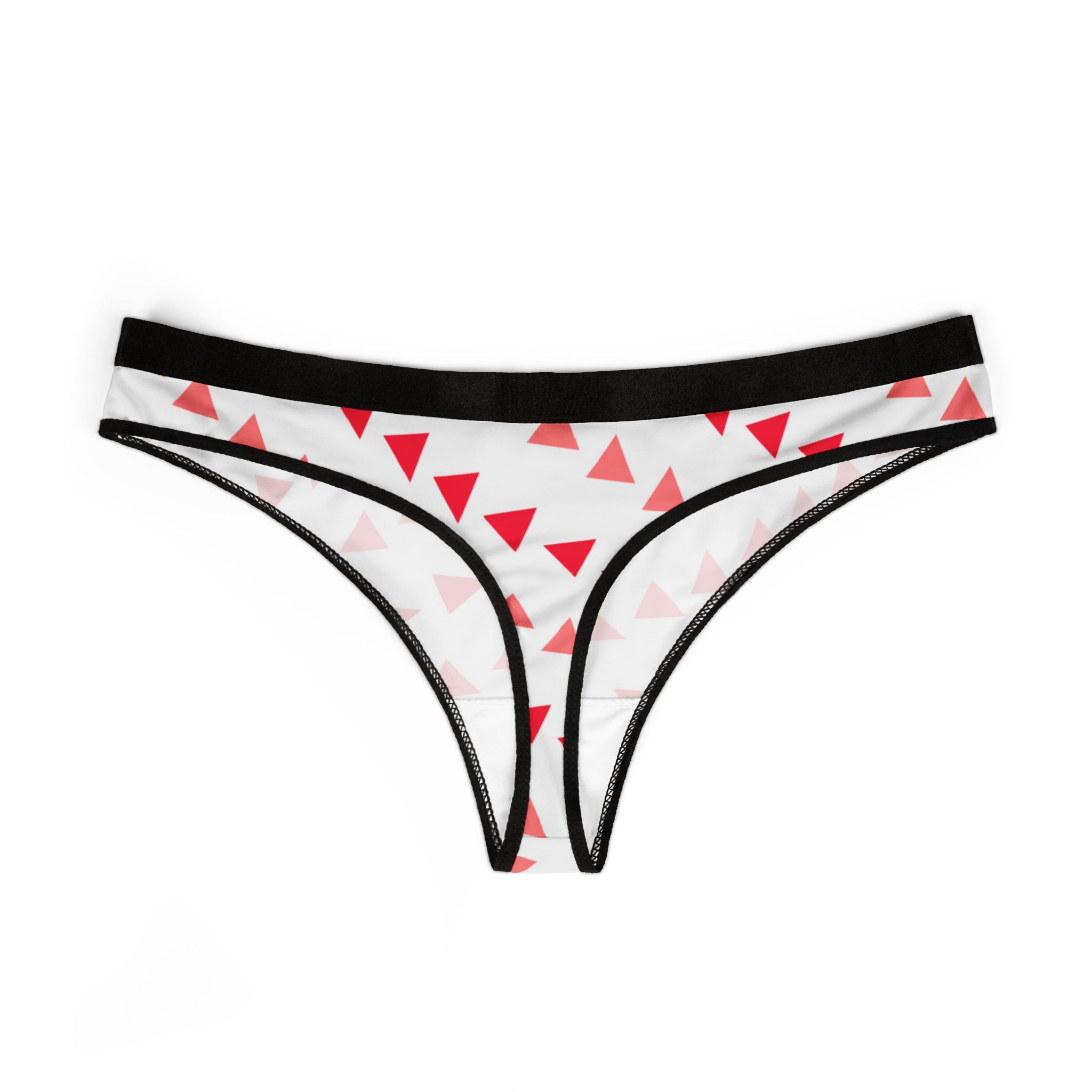 Women's thongs red christmas dots