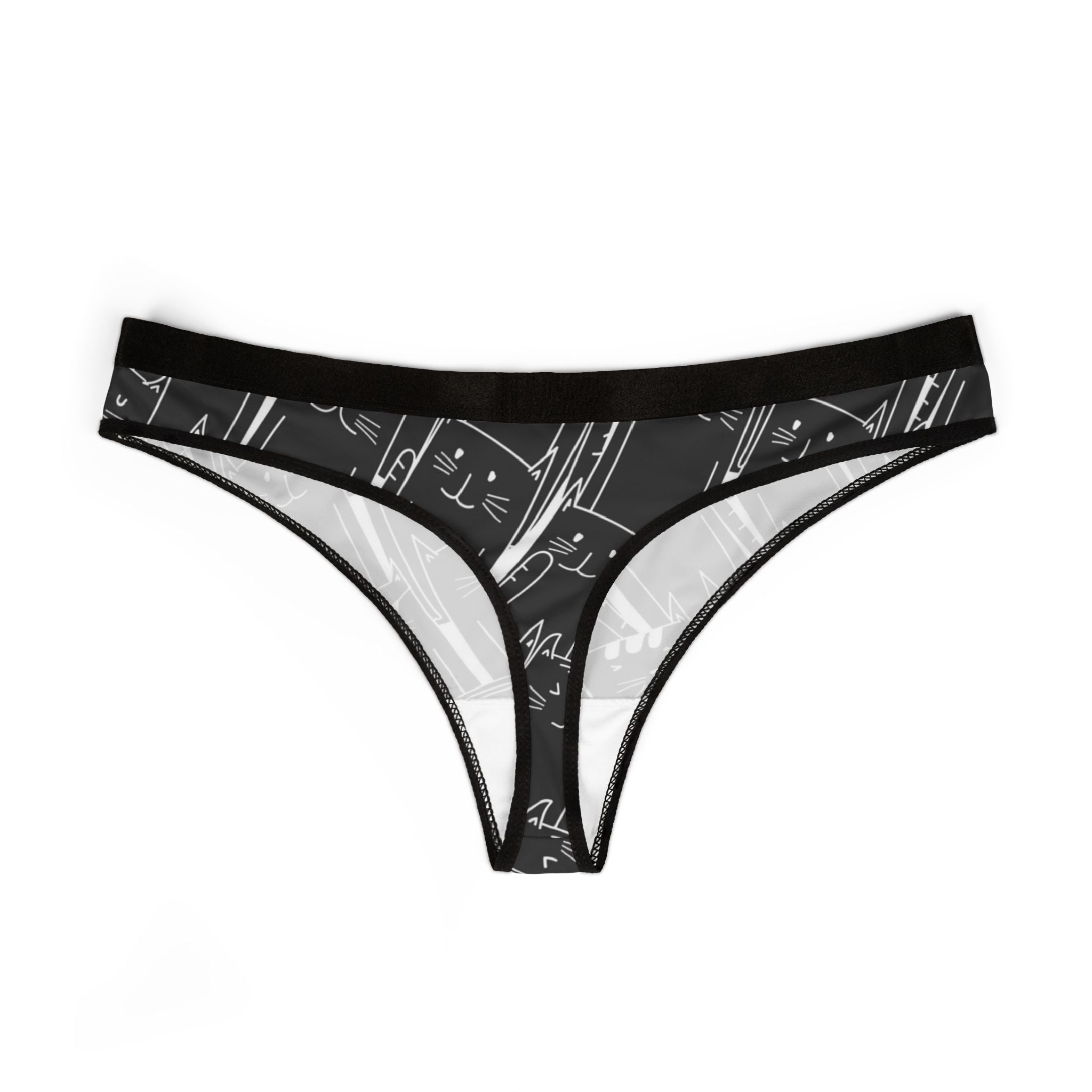 Women's thongs cute cat