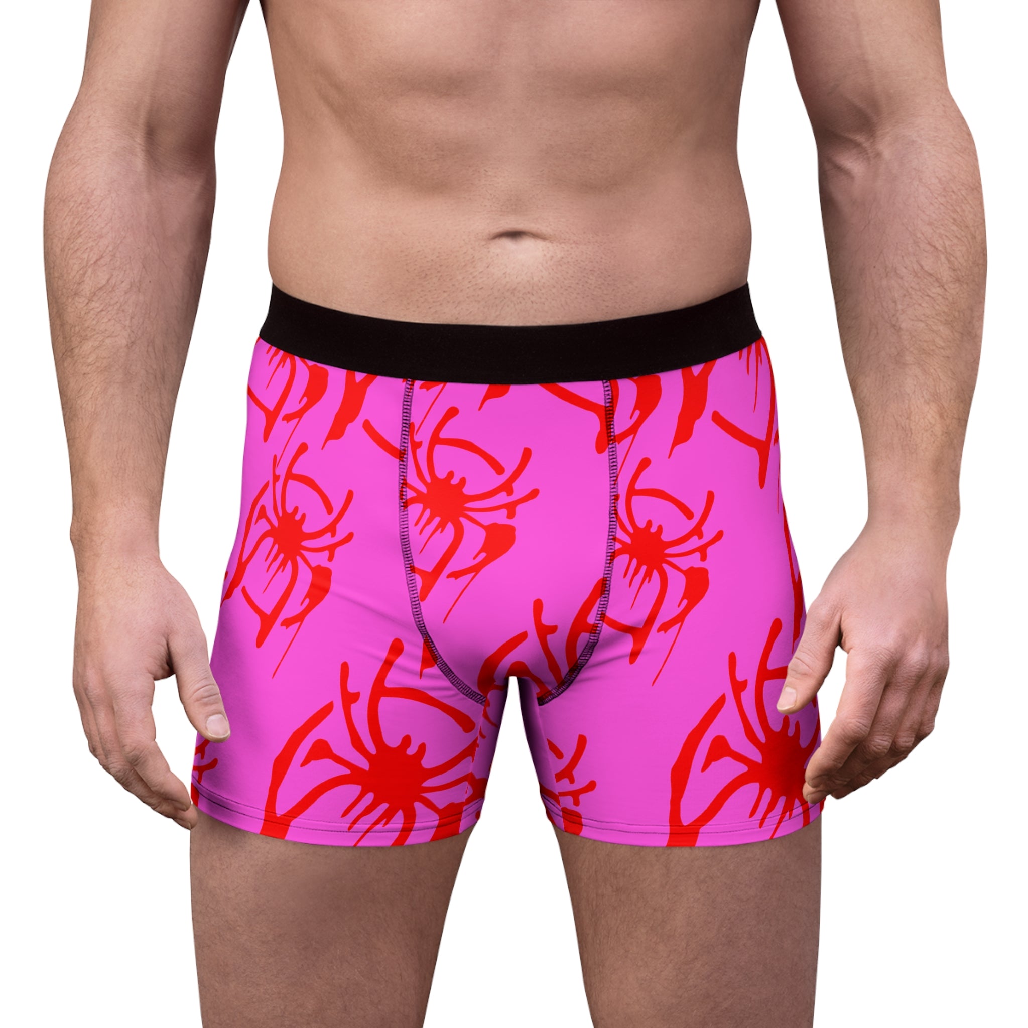 Men's boxer briefs only spider web pink