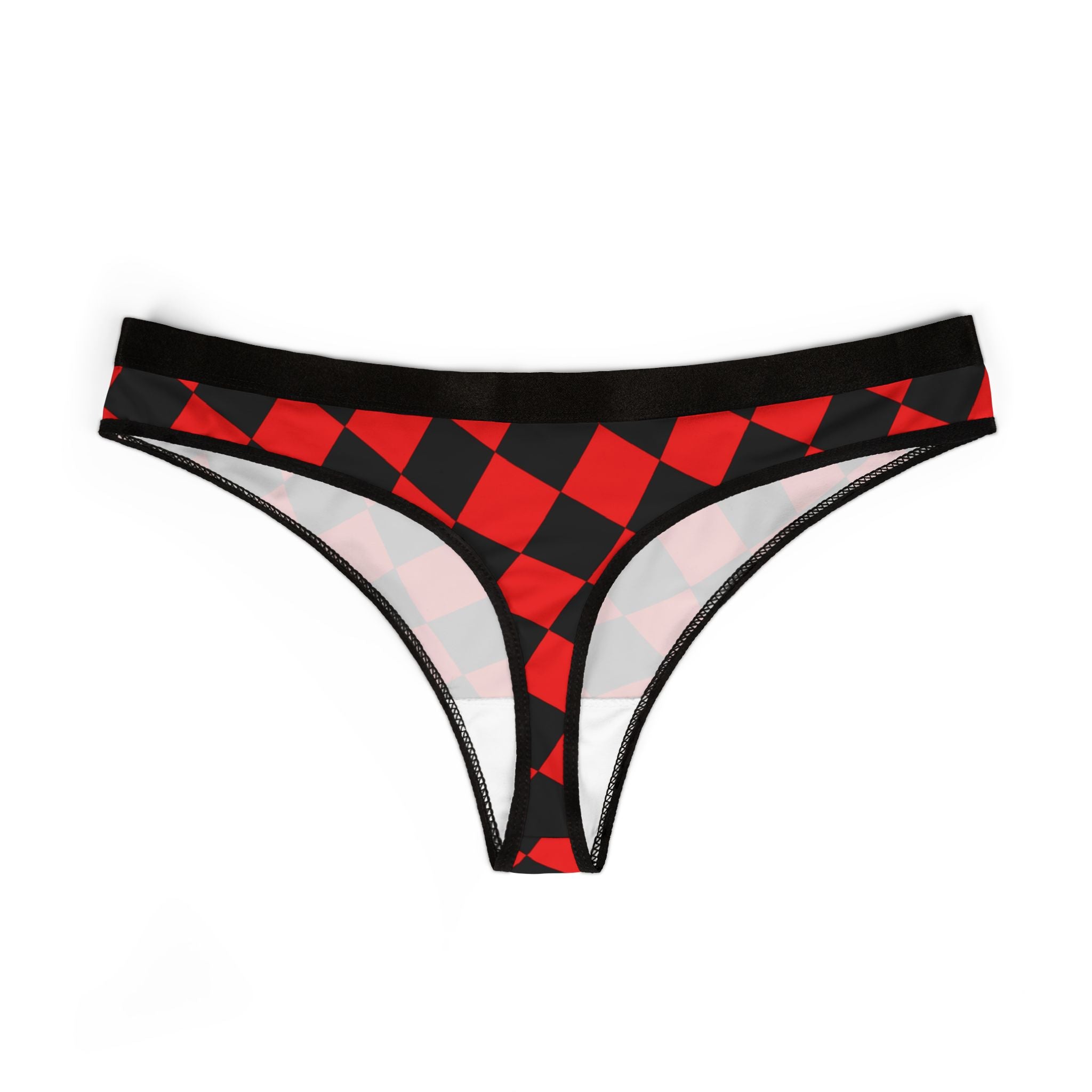 Women's thongs black and red