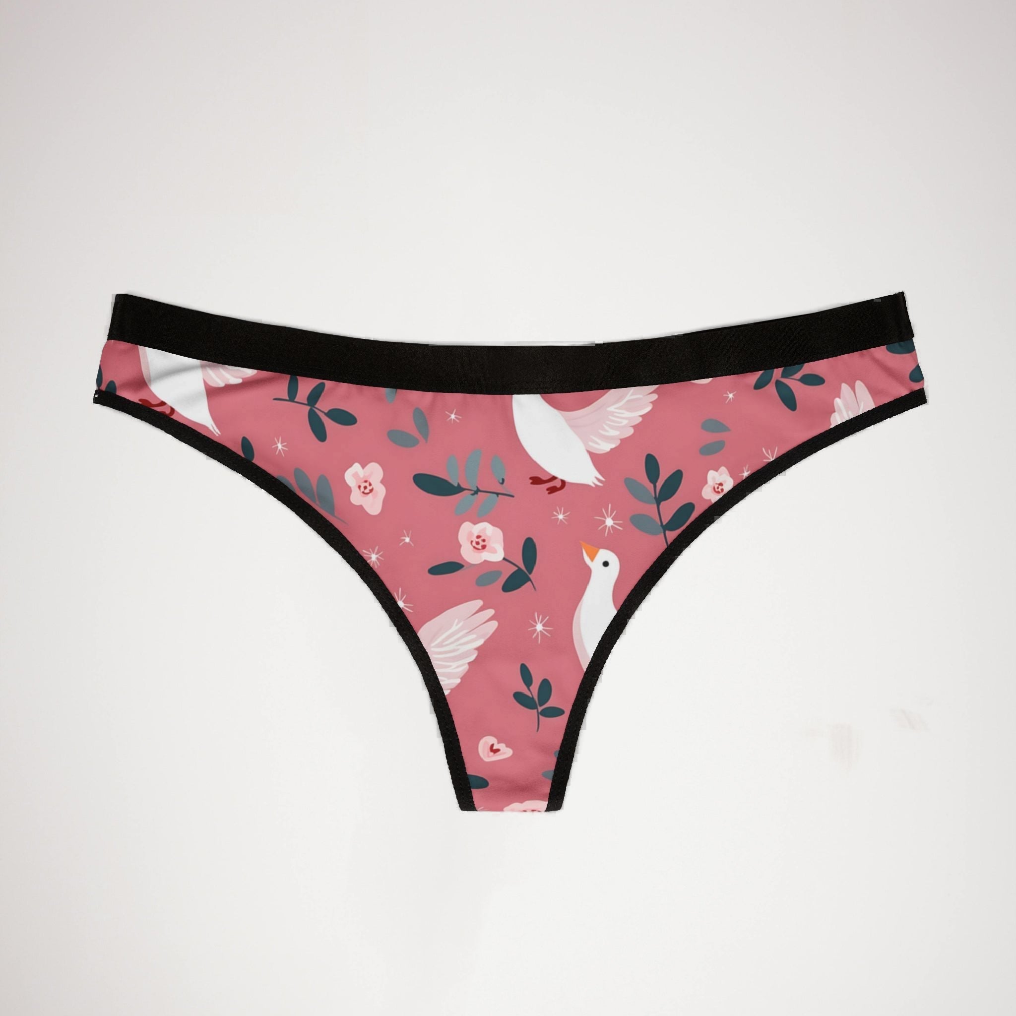 Women's thongs pink valentine
