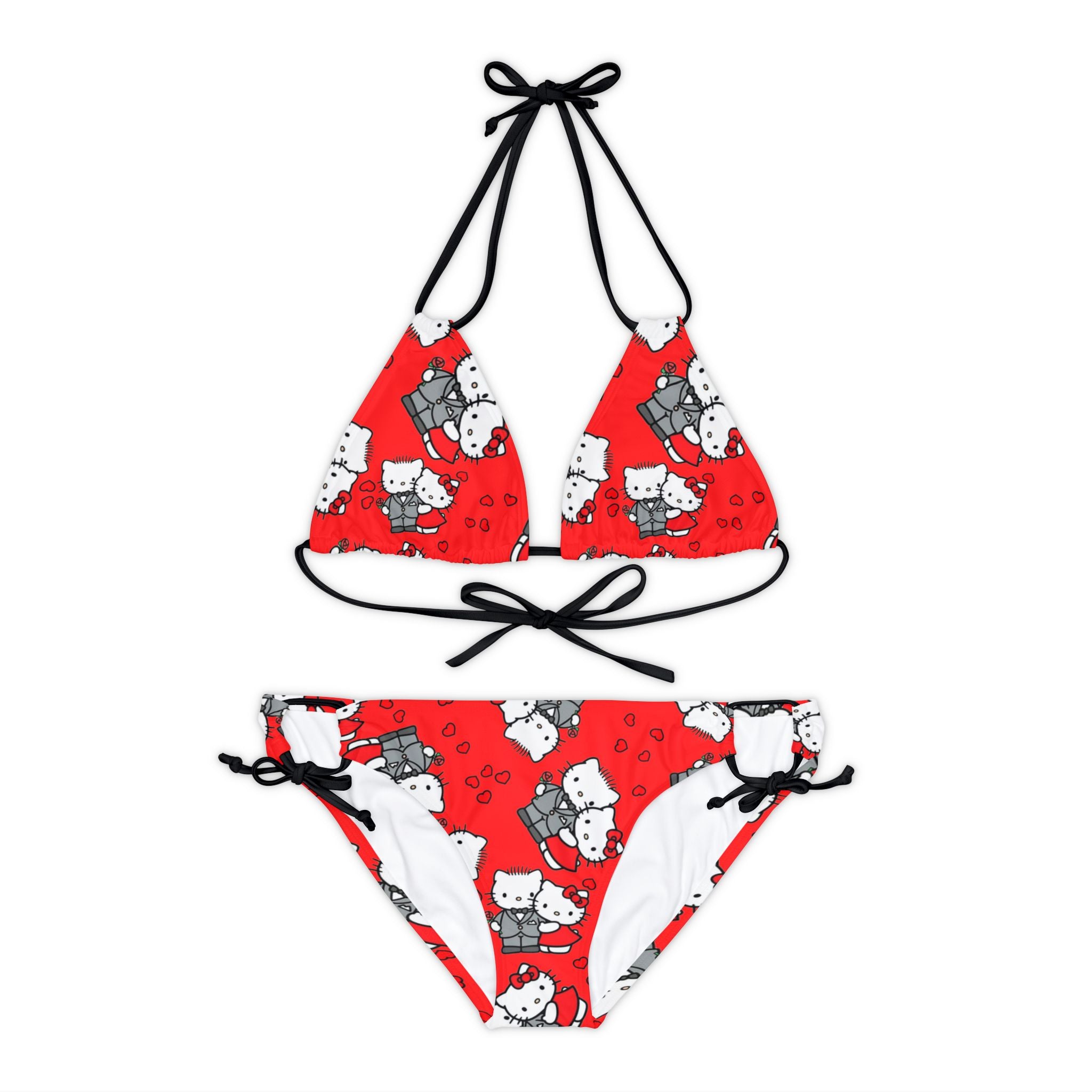 Strappy bikini set kitty wedding anniversary red