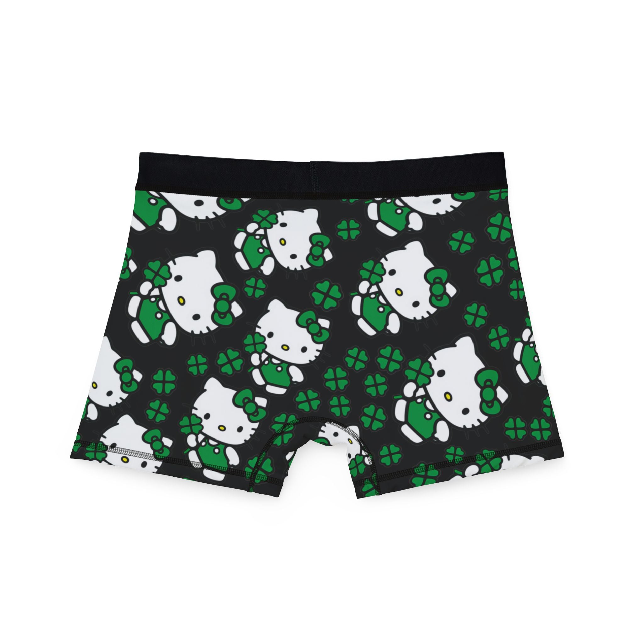 Men's boxers kitty saint patrick lucky black