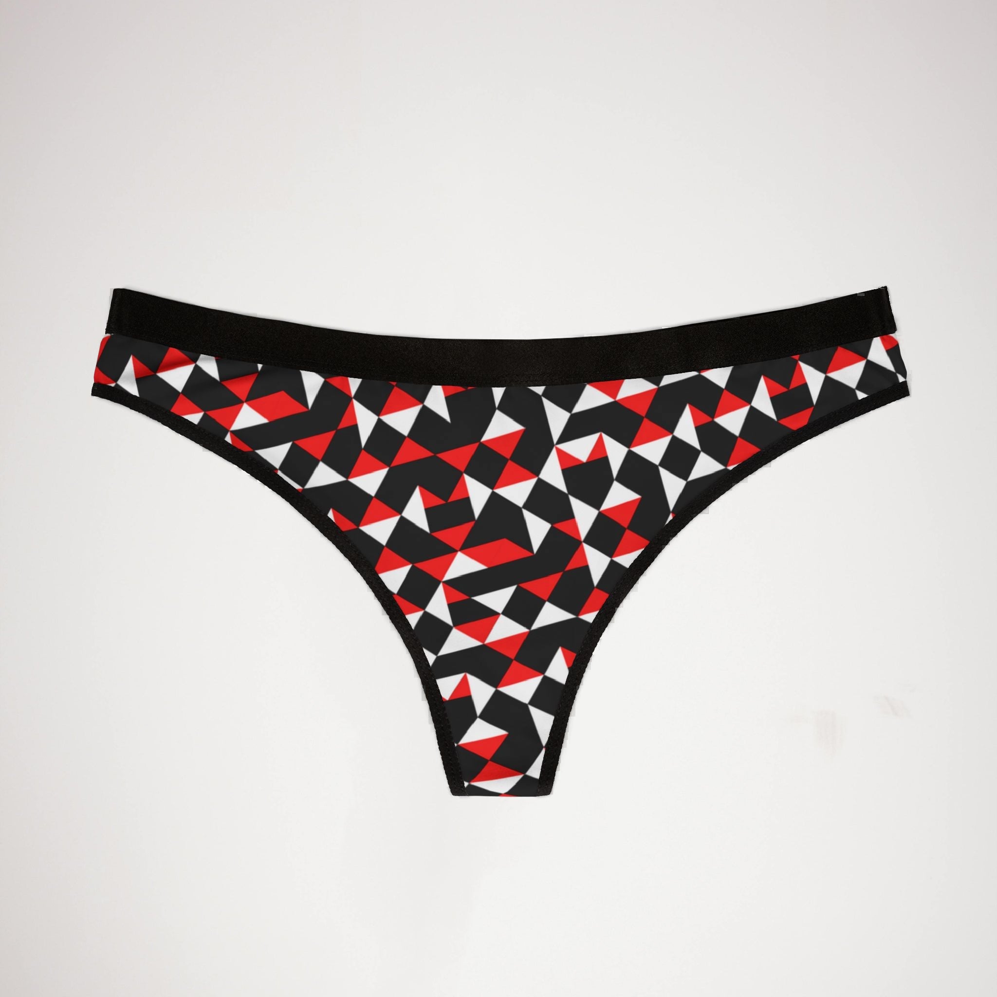 Women's thongs black and red