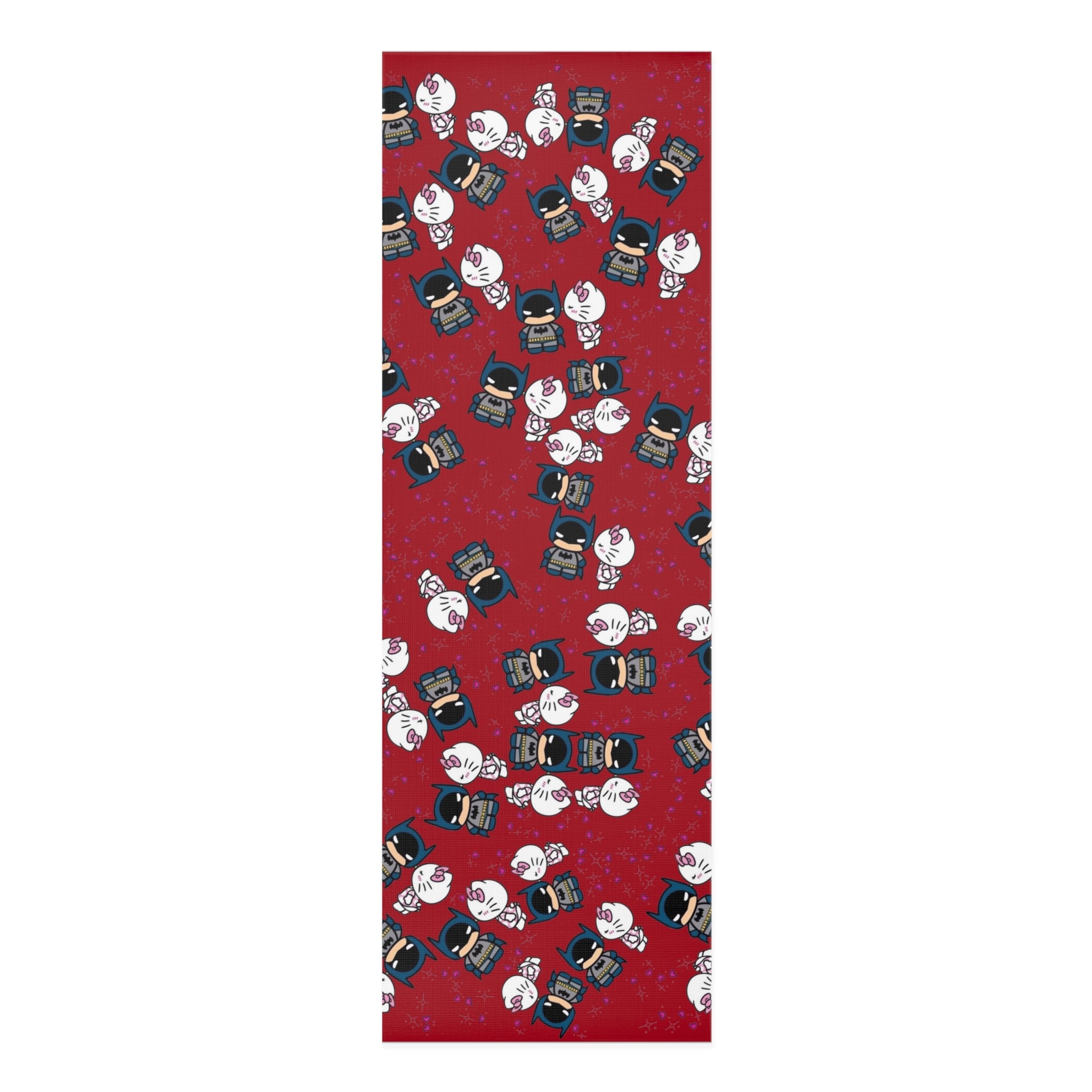 Foam yoga mat kitty batman valentine kiss red