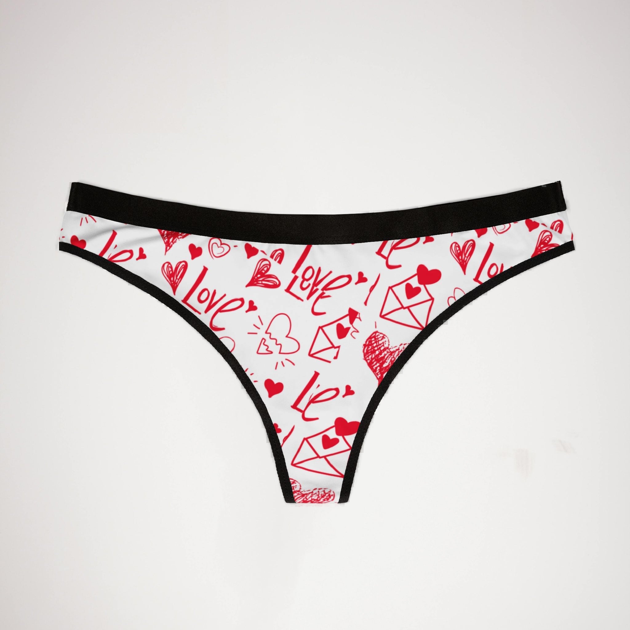 Women's thongs about valentines