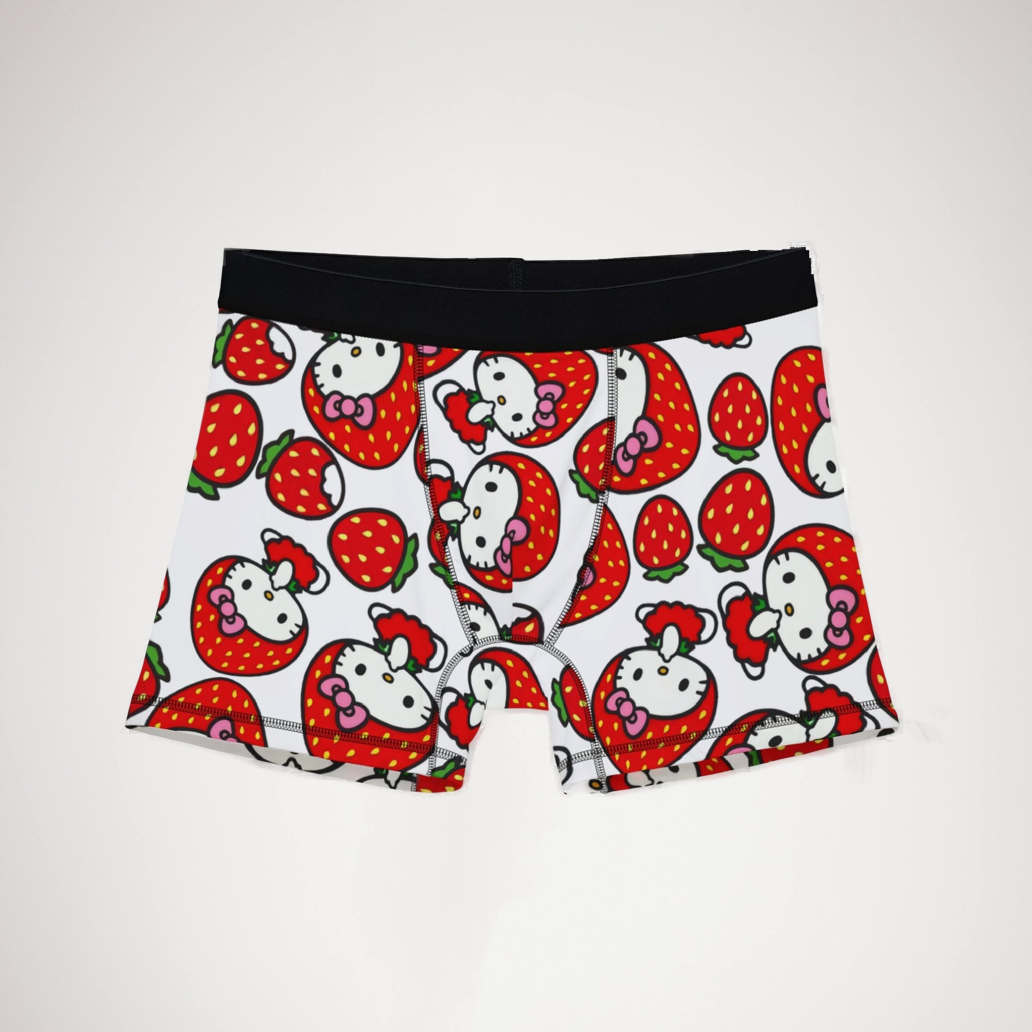 Men's boxers kitty strawberry valentine white