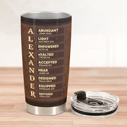 A Man Of God - Personalized Tumbler Cup