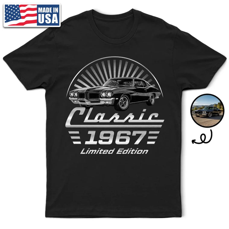 Custom Photo Classic Car Limited Edition Personalized T-Shirt