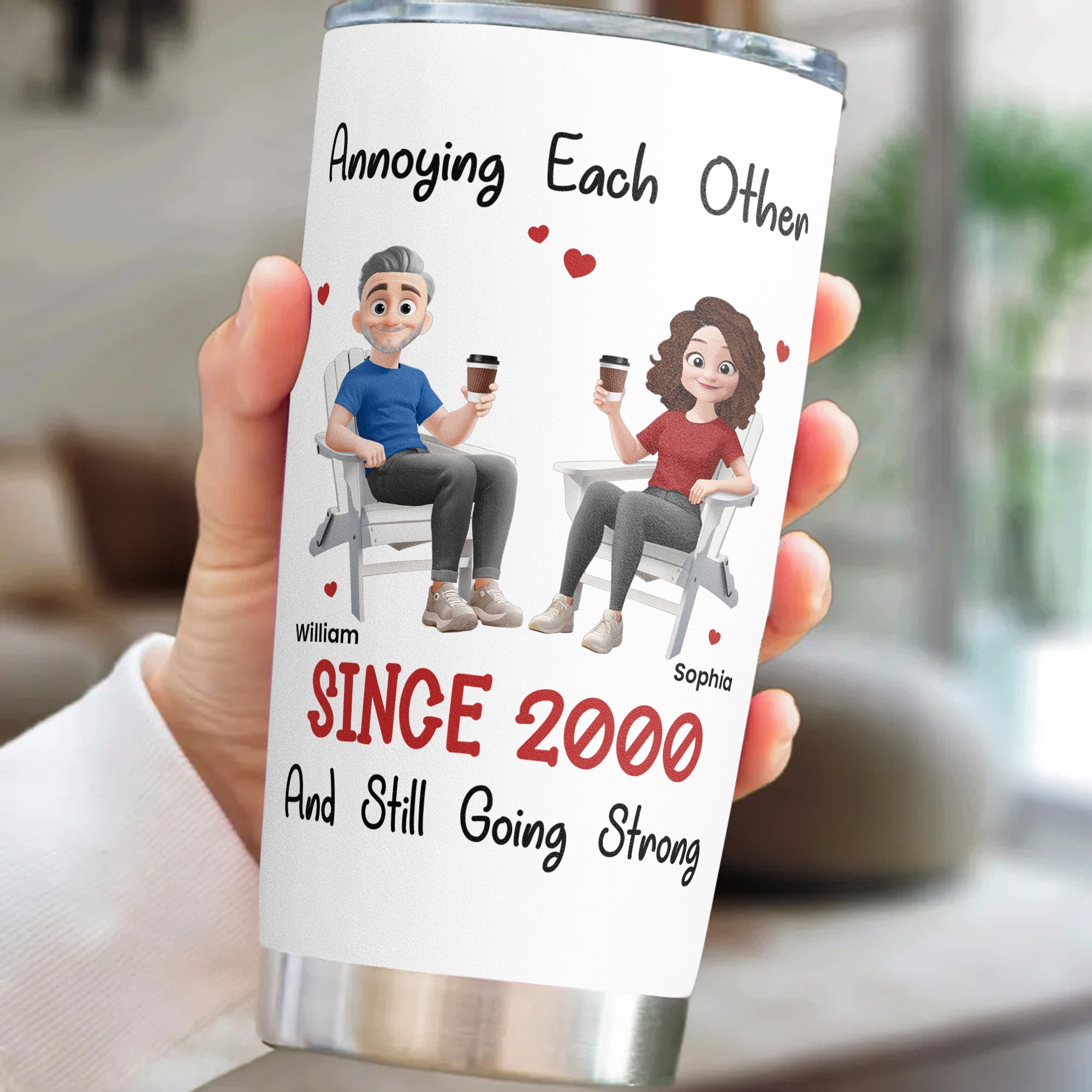 Annoying Each Other Since And Still Going Strong Couple Cup - Personalized Tumbler Cup
