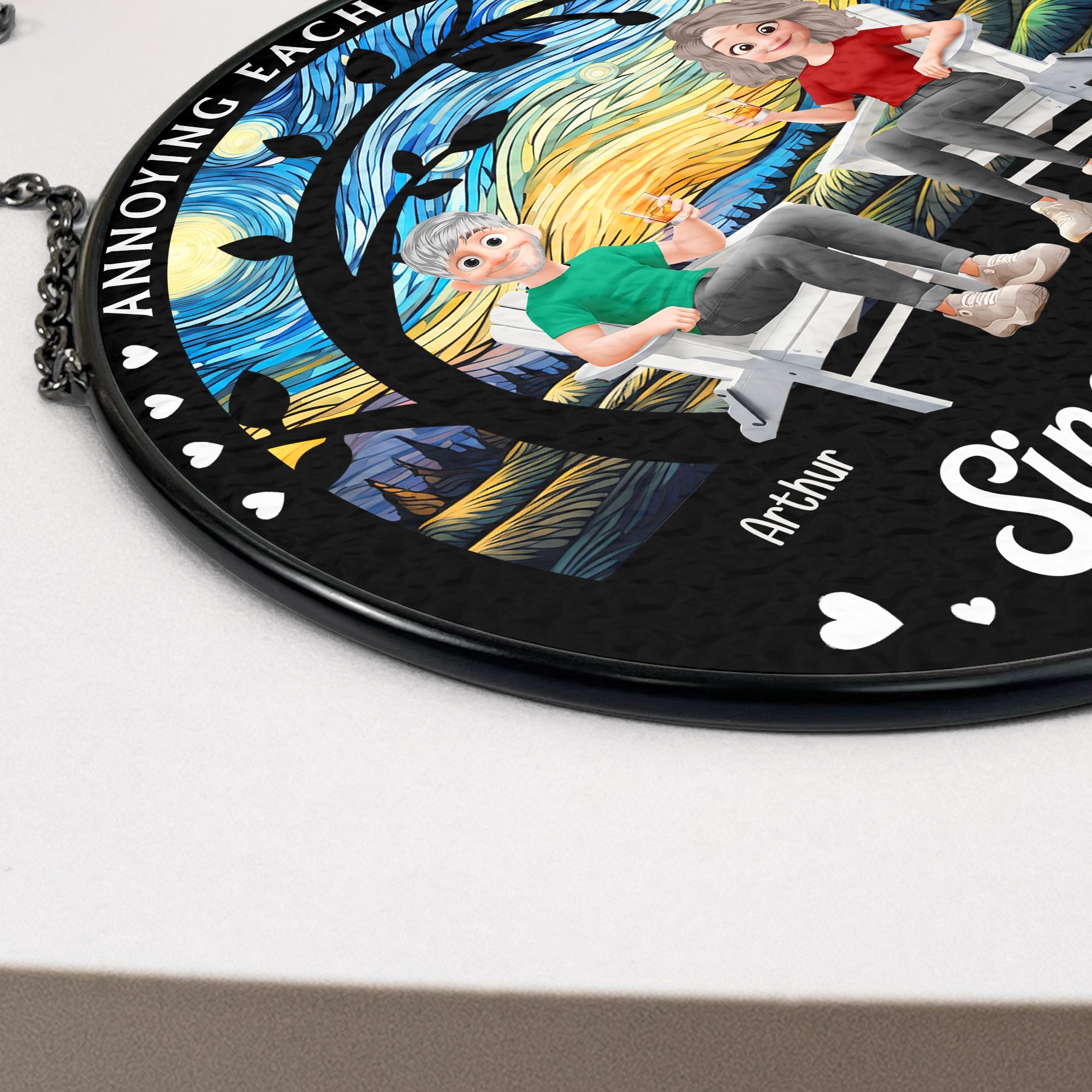 Annoying Each Other Since - Personalized Stained Glass Window Hanging Suncatcher
