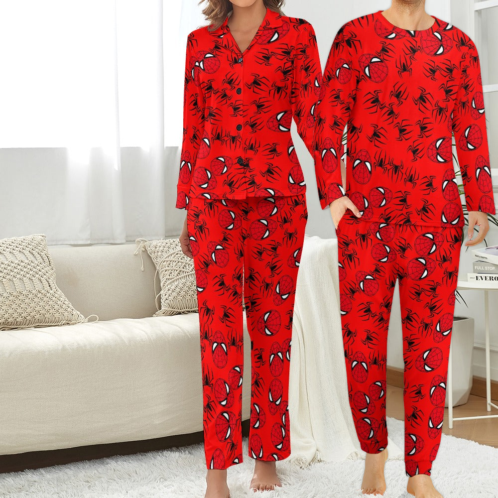 Couples' Matching spider web Pajama Set