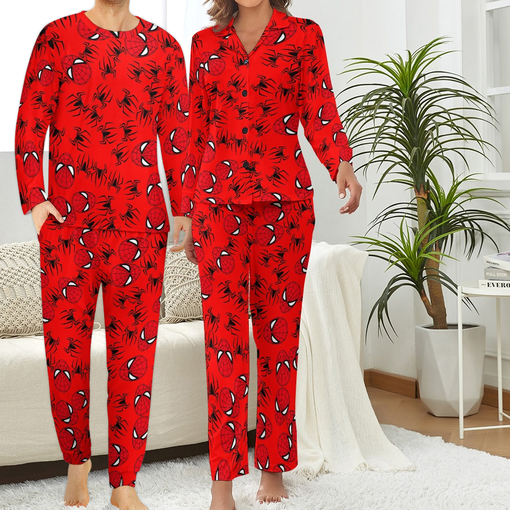 Couples' Matching spider web Pajama Set