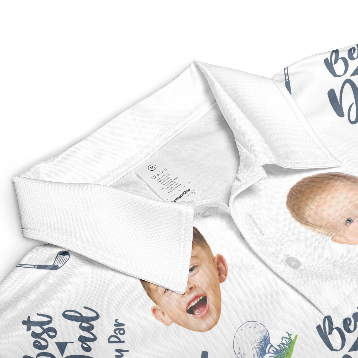 Best Dad By Par - Personalized Photo Polo Shirt - Gift For Dad