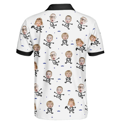 Best Dad Ever Gift For Dad, Grandpa - Personalized Photo Polo Shirt