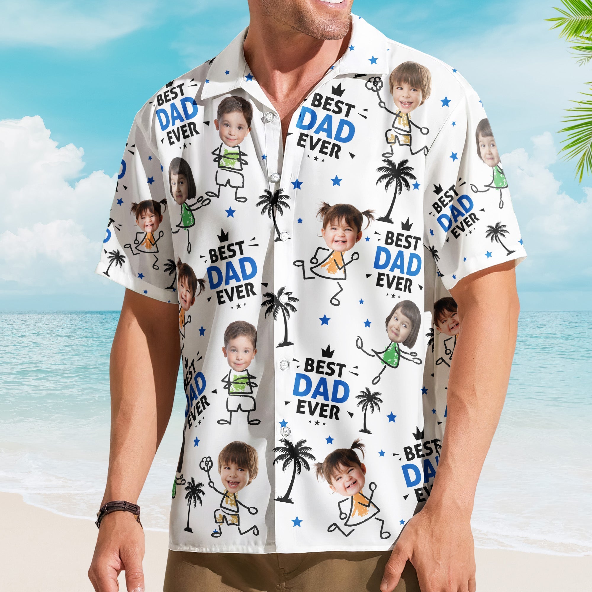 Best Dad Ever New Version Father's Day Gift For Dad - Personalized Hawaiian Shirt