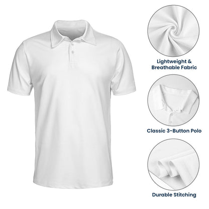 Best Dad Ever USA Flag - Personalized Polo Shirt