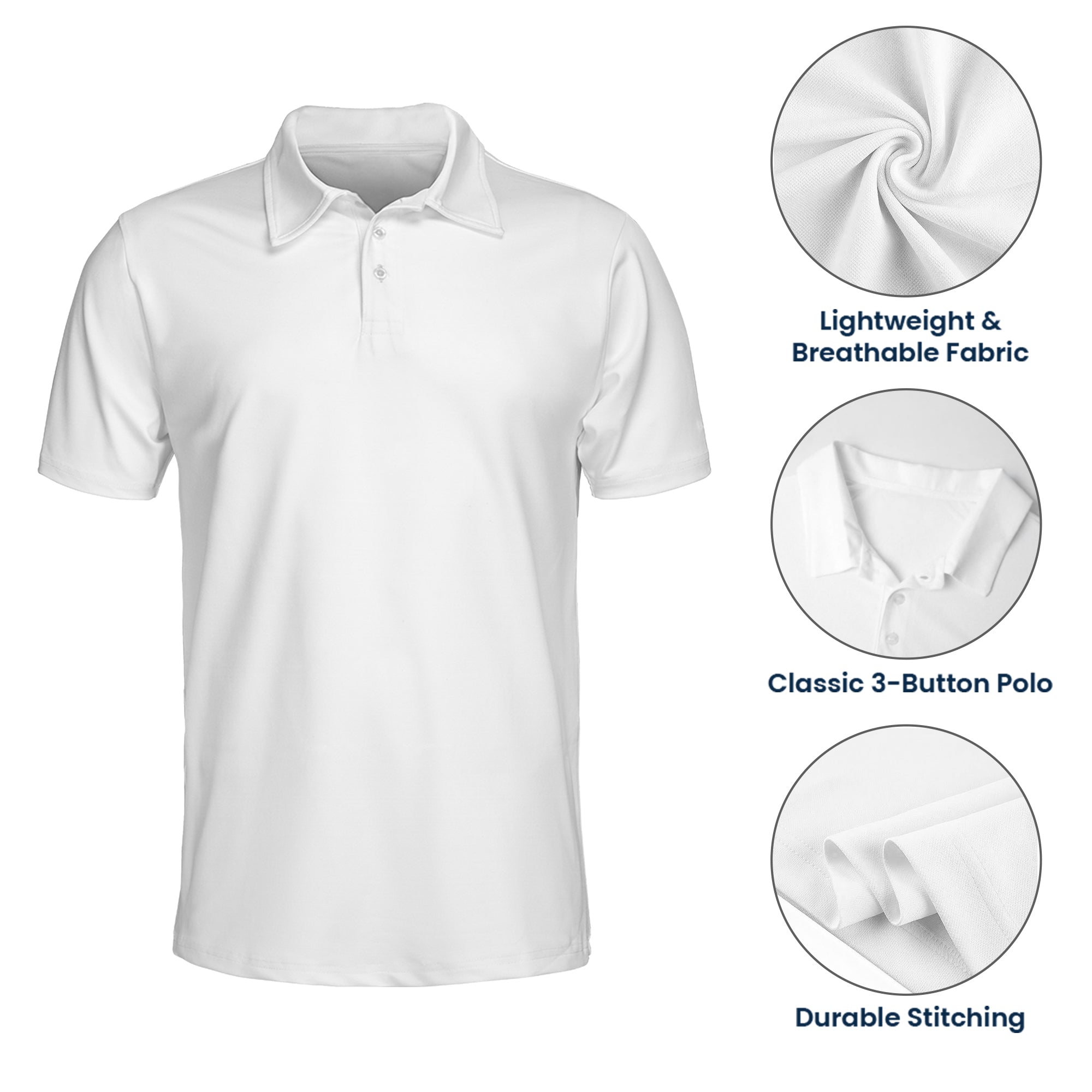 Best Dad, Grandpa By Par, Cute Kids Art, Toile De Jouy - Personalized Polo Shirt