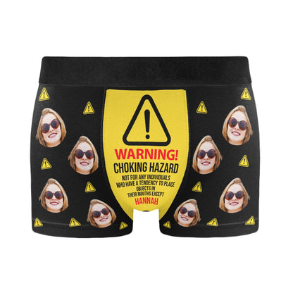 Personalized Photo Choking Hazard Men's Boxer Briefs