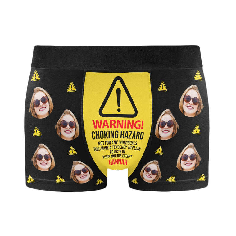 Personalized Photo Choking Hazard Men's Boxer Briefs