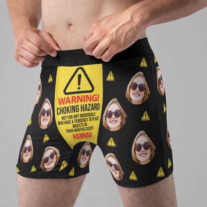 Personalized Photo Choking Hazard Men's Boxer Briefs
