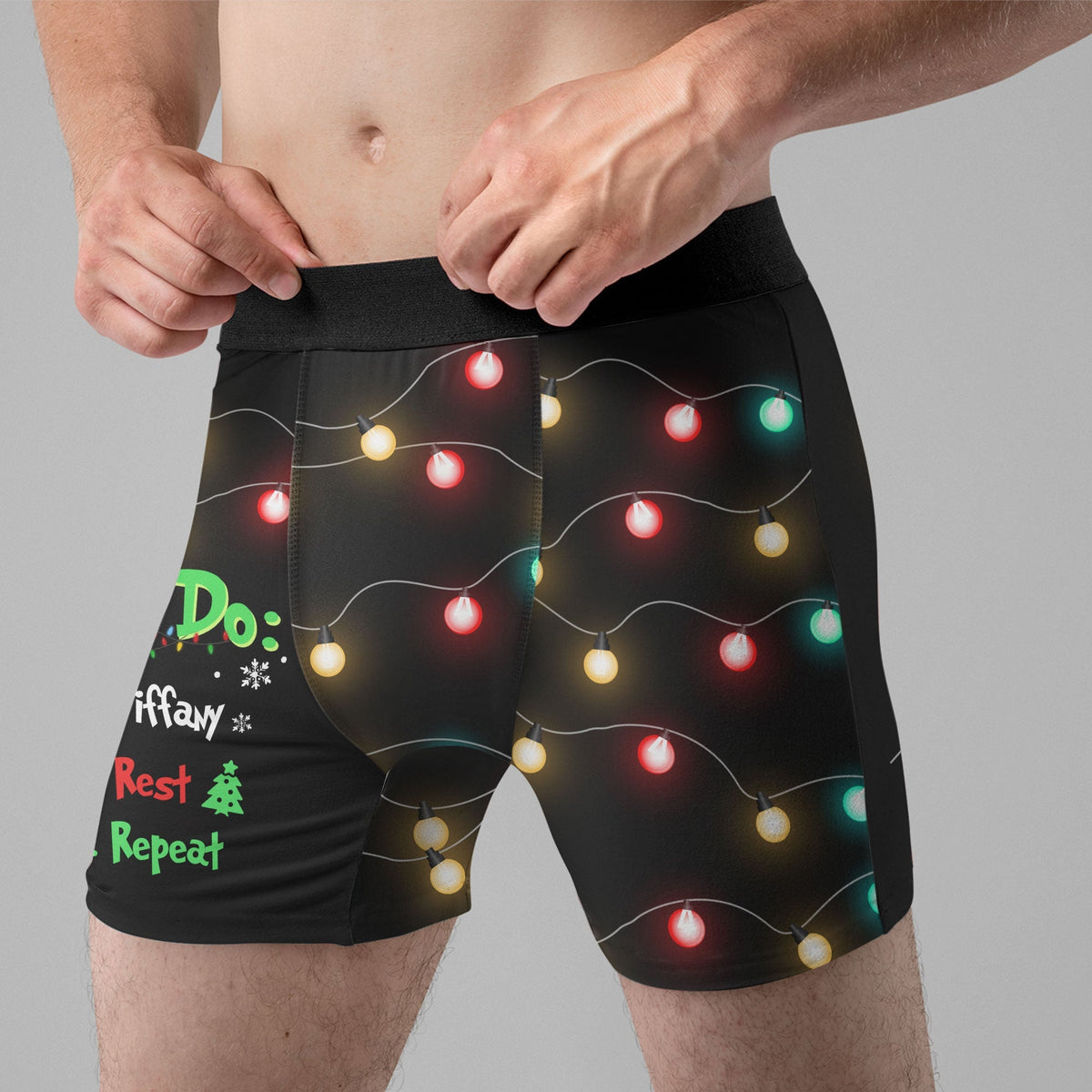 Personalized Men's Boxer Briefs – Funny Christmas To-Do List
