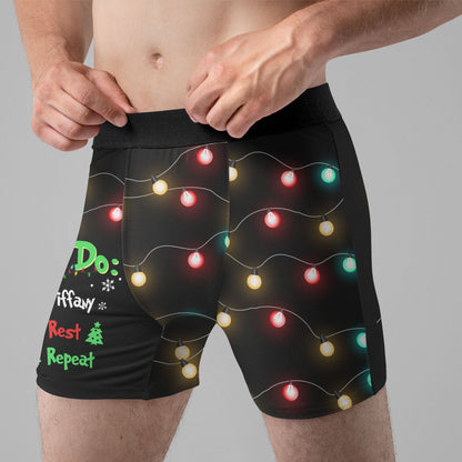 Personalized Men's Boxer Briefs – Funny Christmas To-Do List