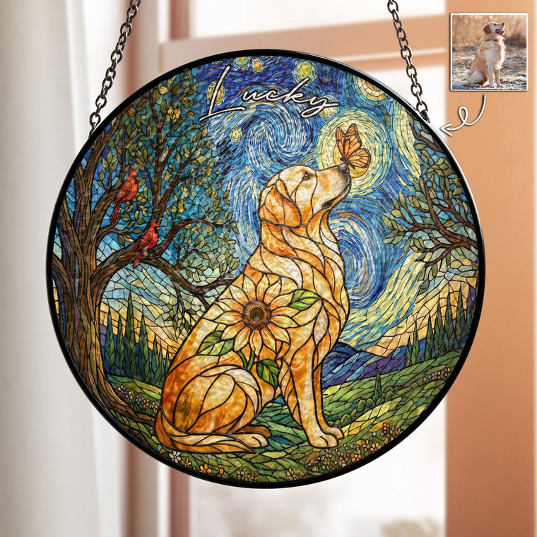 Custom Photo Pet Memorial - Personalized Window Hanging Suncatcher