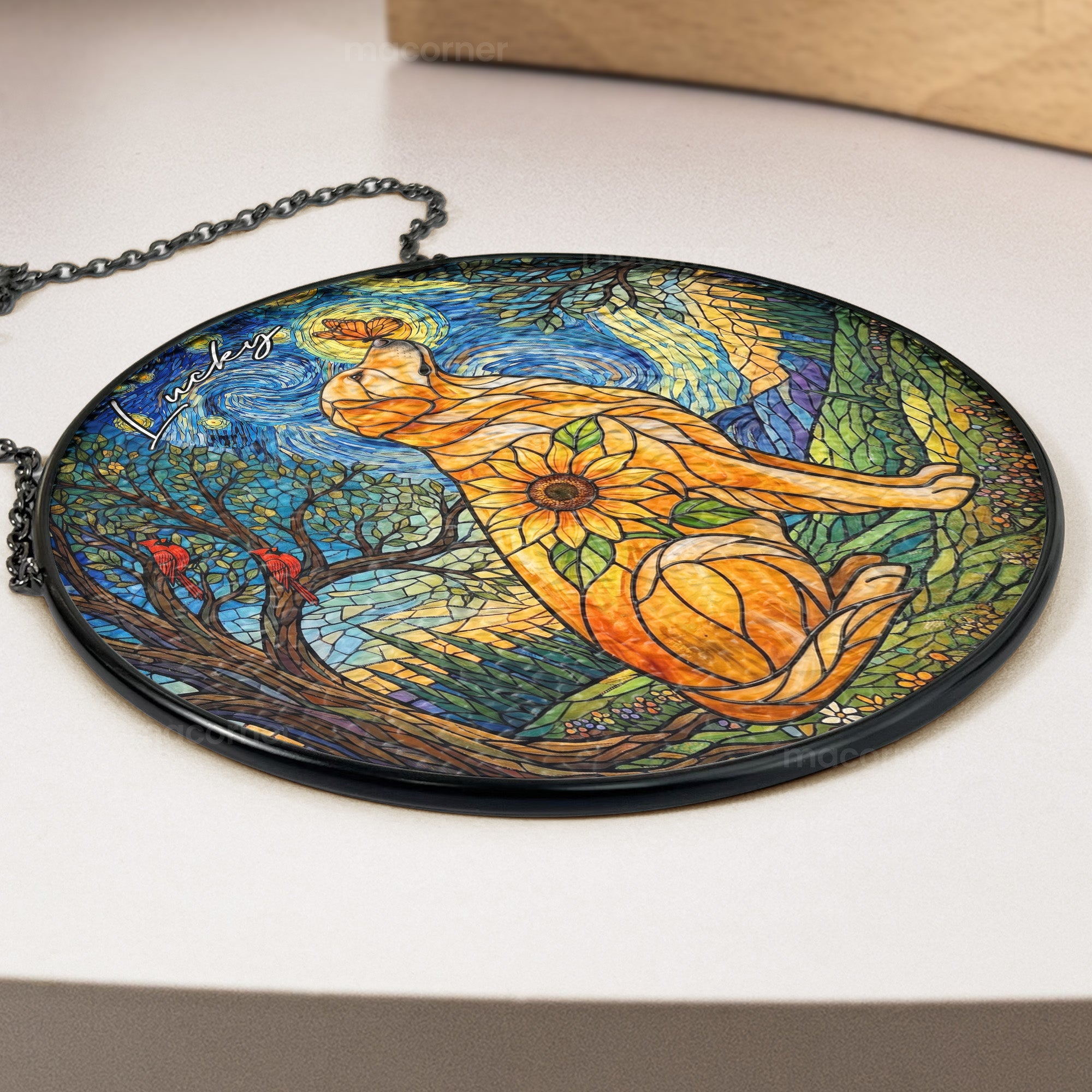 Custom Photo Pet Memorial - Personalized Window Hanging Suncatcher