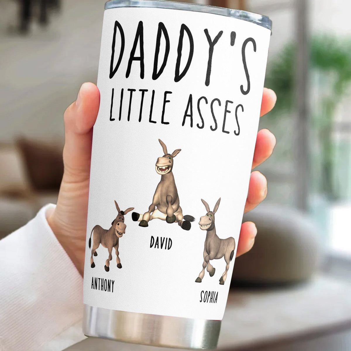 Daddy's Little Asses - Custom Title - Gifts For Mommy, Dad, Papa - Personalized Tumbler Cup