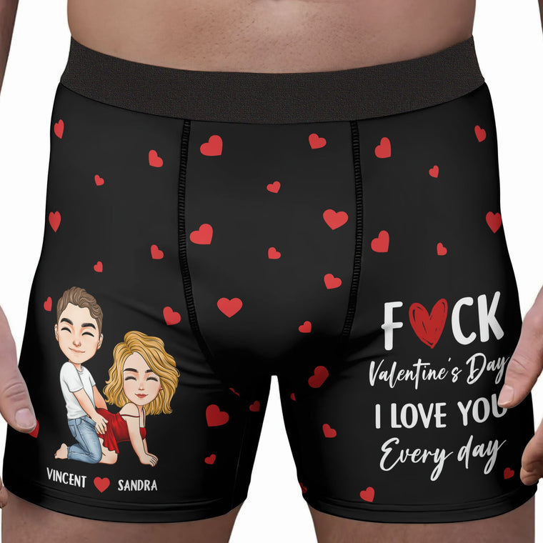 Personalized Men's Boxer Briefs – I Love You Every Day Gift for Him