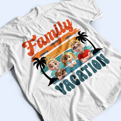 Family Vacation 3D Personalized Name T-Shirt (Matching)