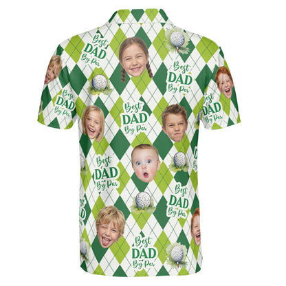 Father's Day Gift, Best Dad By Par, Argyle Pattern - Personalized Polo Shirt